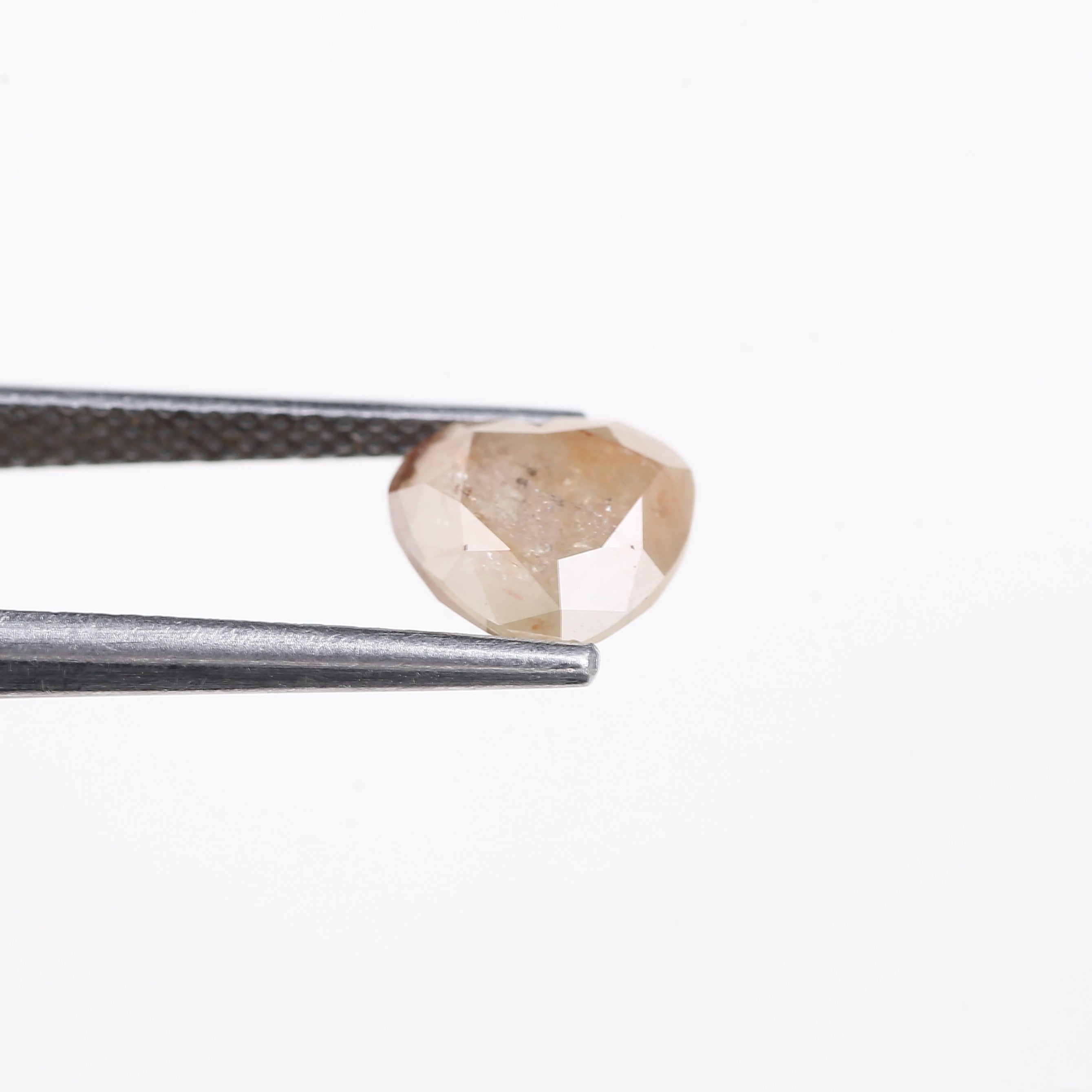 1.66 Carat Natural Heart Shape Brown Salt and Pepper Diamond 6.74 MM