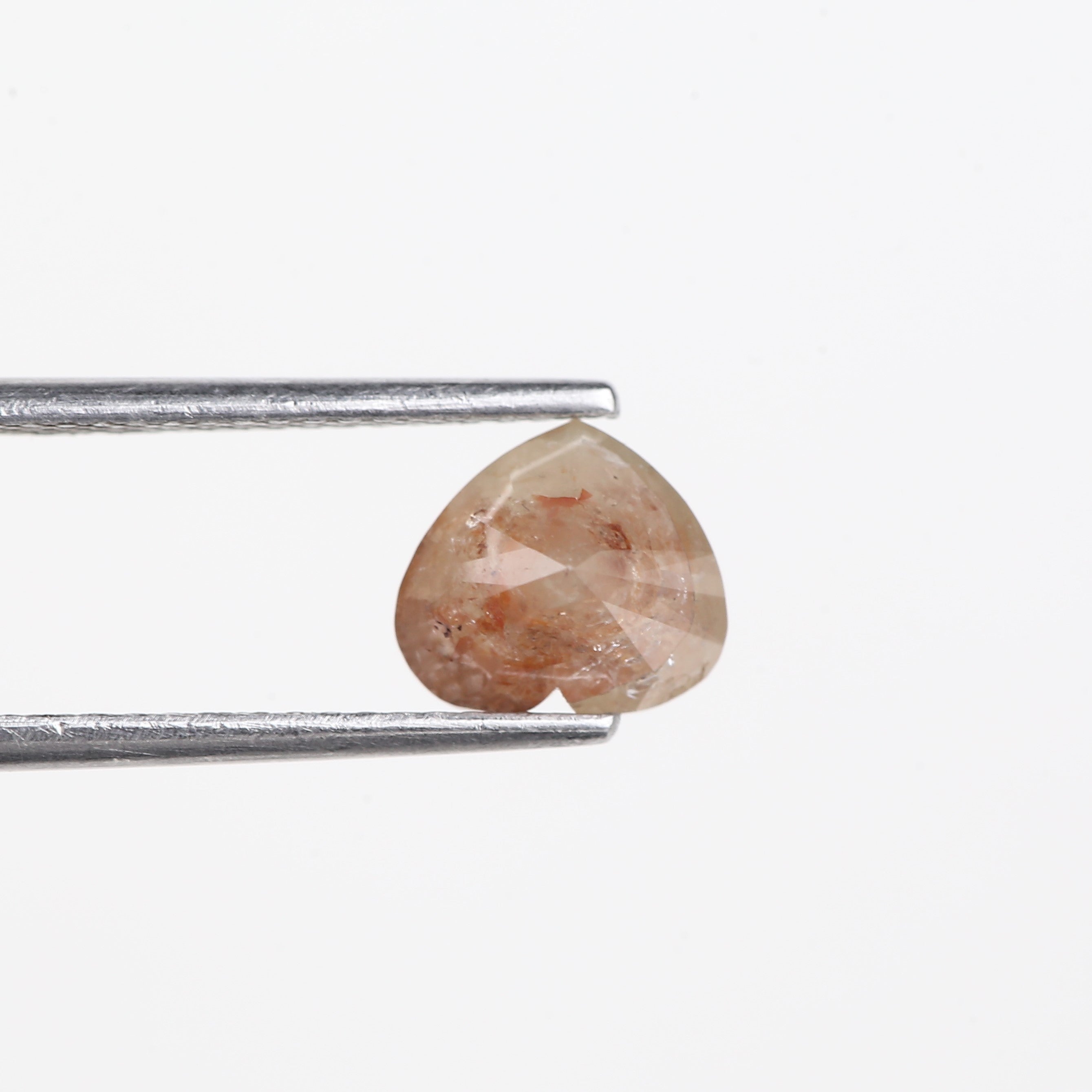 1.66 Carat Natural Heart Shape Brown Salt and Pepper Diamond 6.74 MM