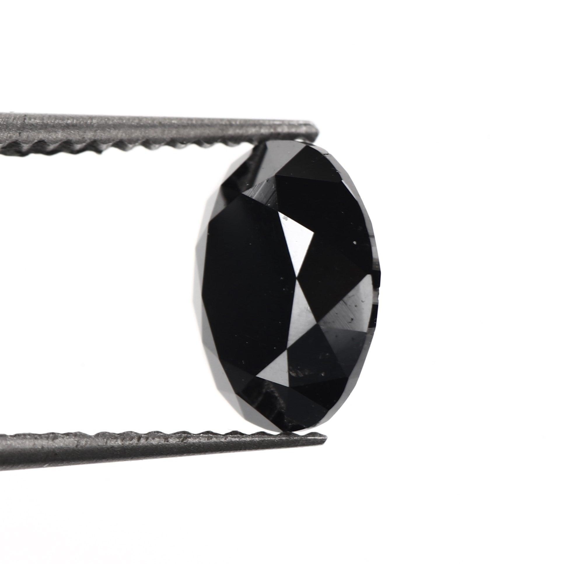 natural oval black diamond