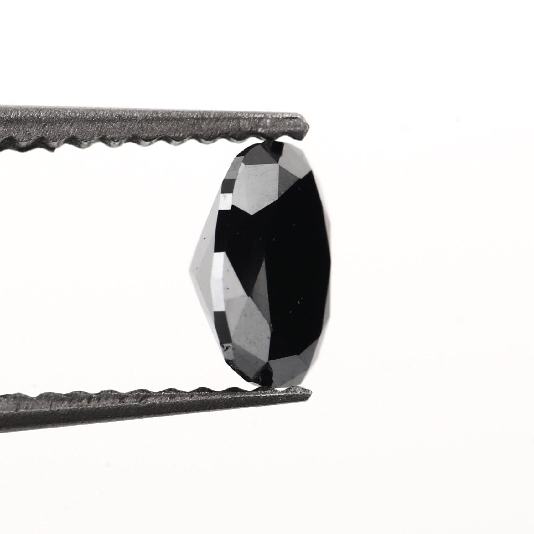 fancy oval black loose diamond