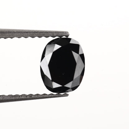 0.75 Carat 6.50x5.20x3.30 MM Oval Brilliant Cut Fancy Natural Black Diamond - Blackdiamond