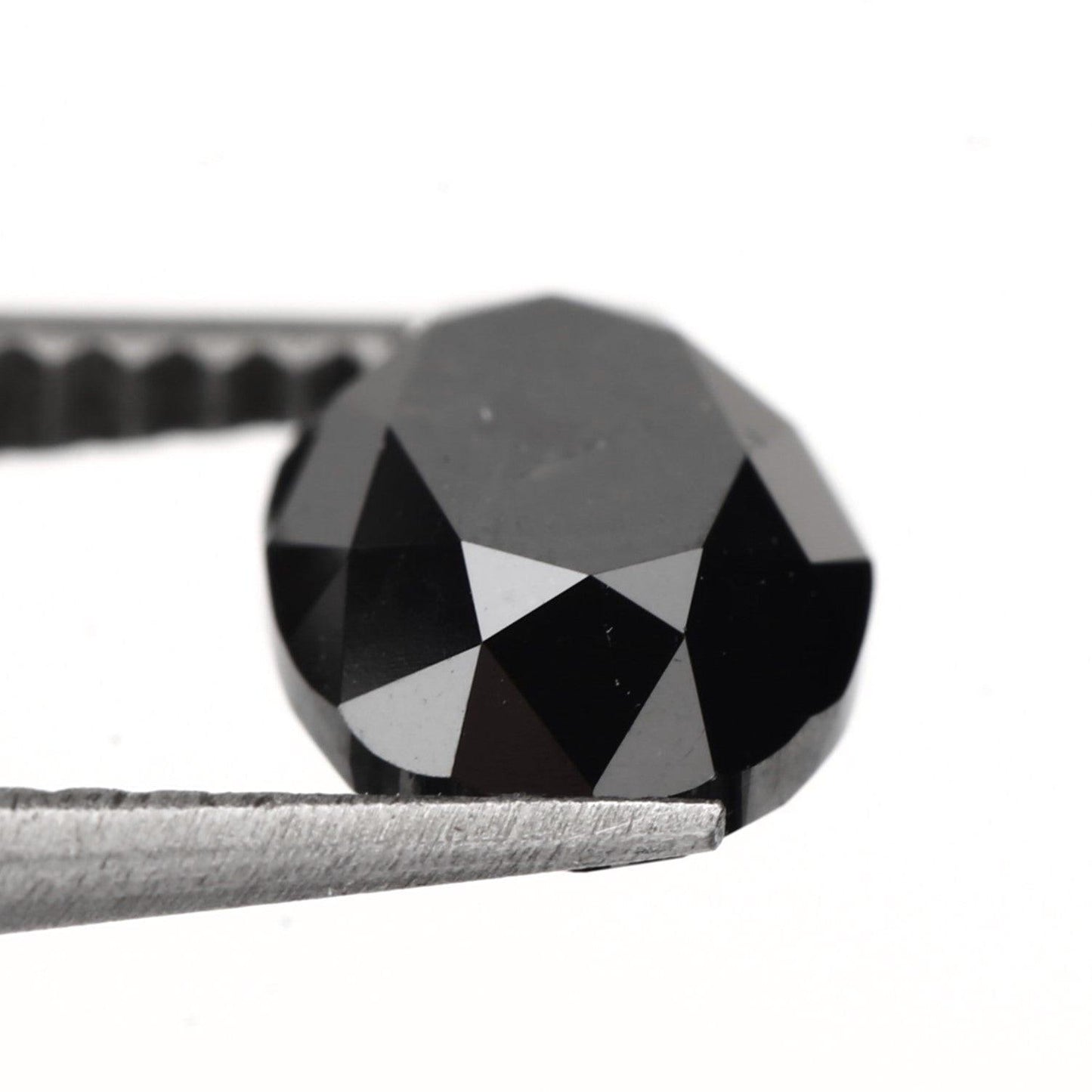 oval natural fancy black diamond