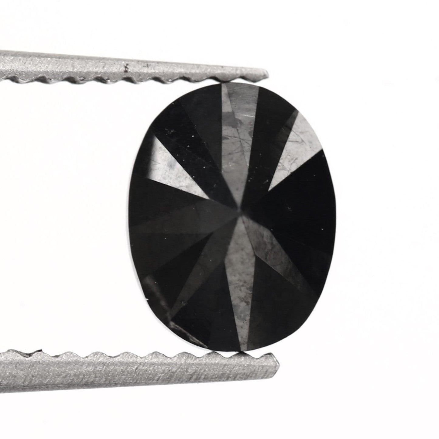 oval natural black diamonds