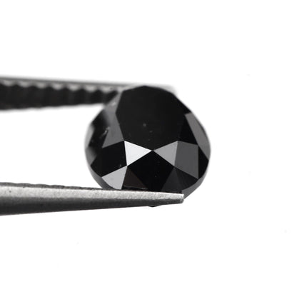 Oval Black Diamond engagement ring