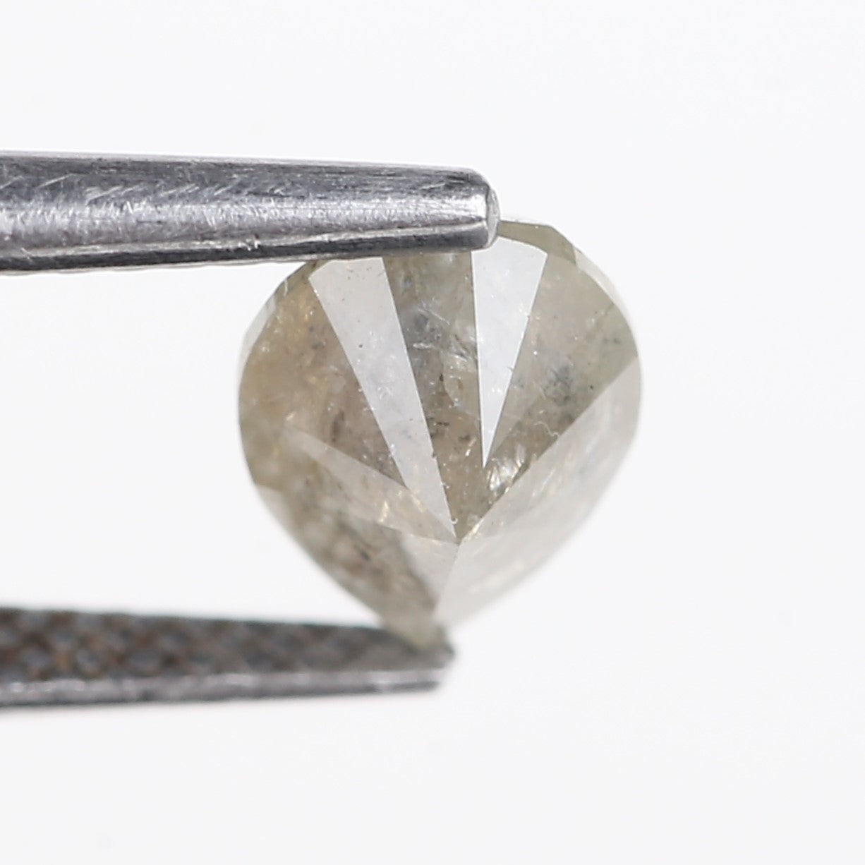 1.47 Carat Natural Gray Pear Salt and Pepper Diamond 8.04 MM