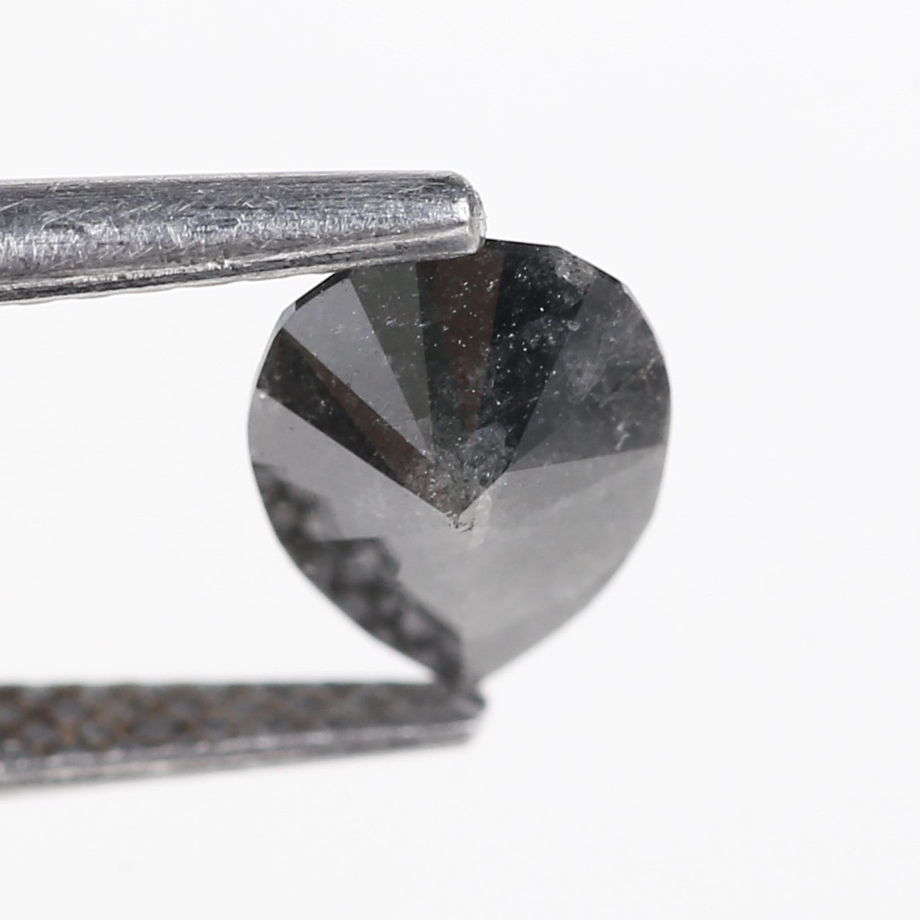 1 Ct Natural Pear Salt And Pepper Dark Gray Diamond 7.93 MM