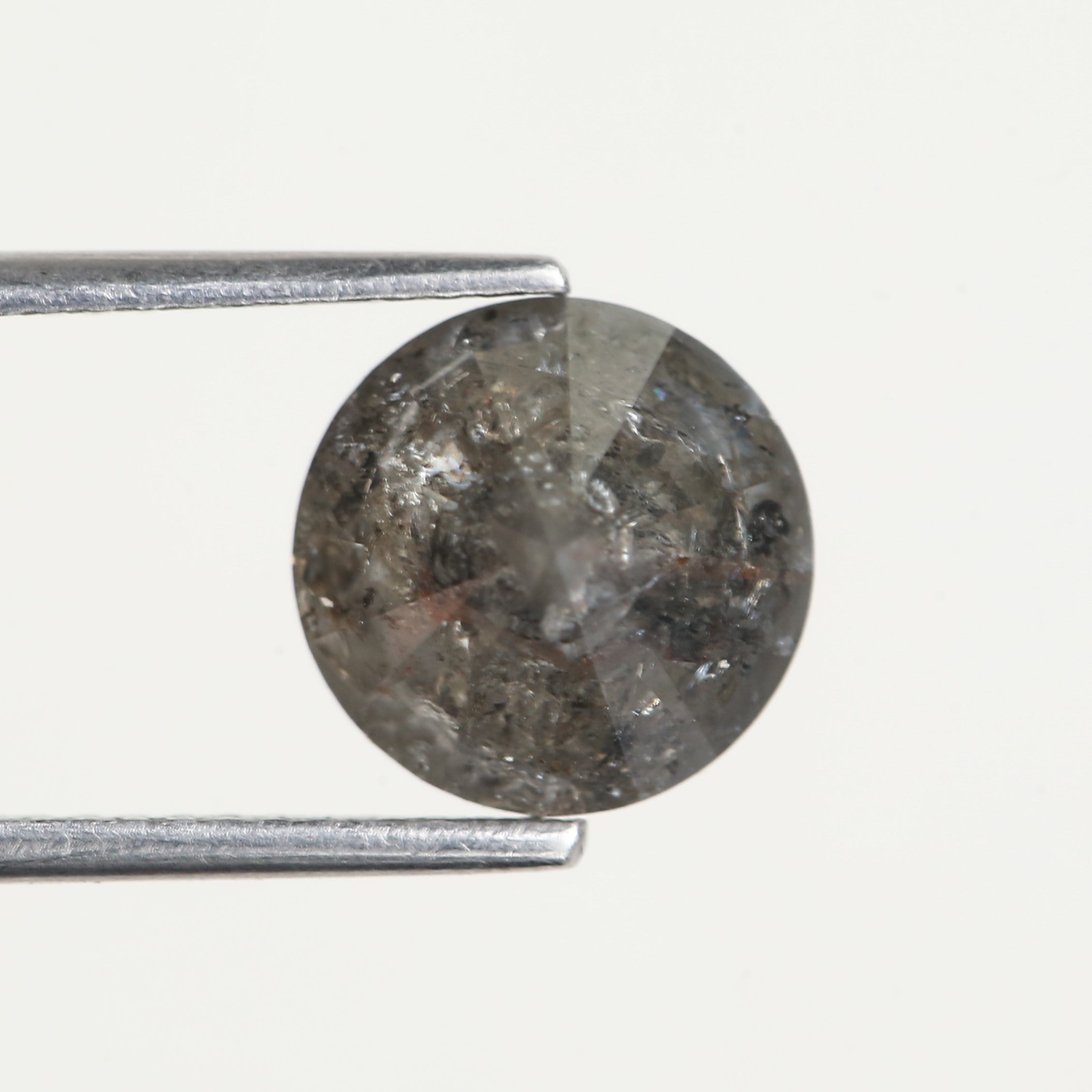 4 Carat Natural Grey Round Salt and Pepper Diamond 9 MM