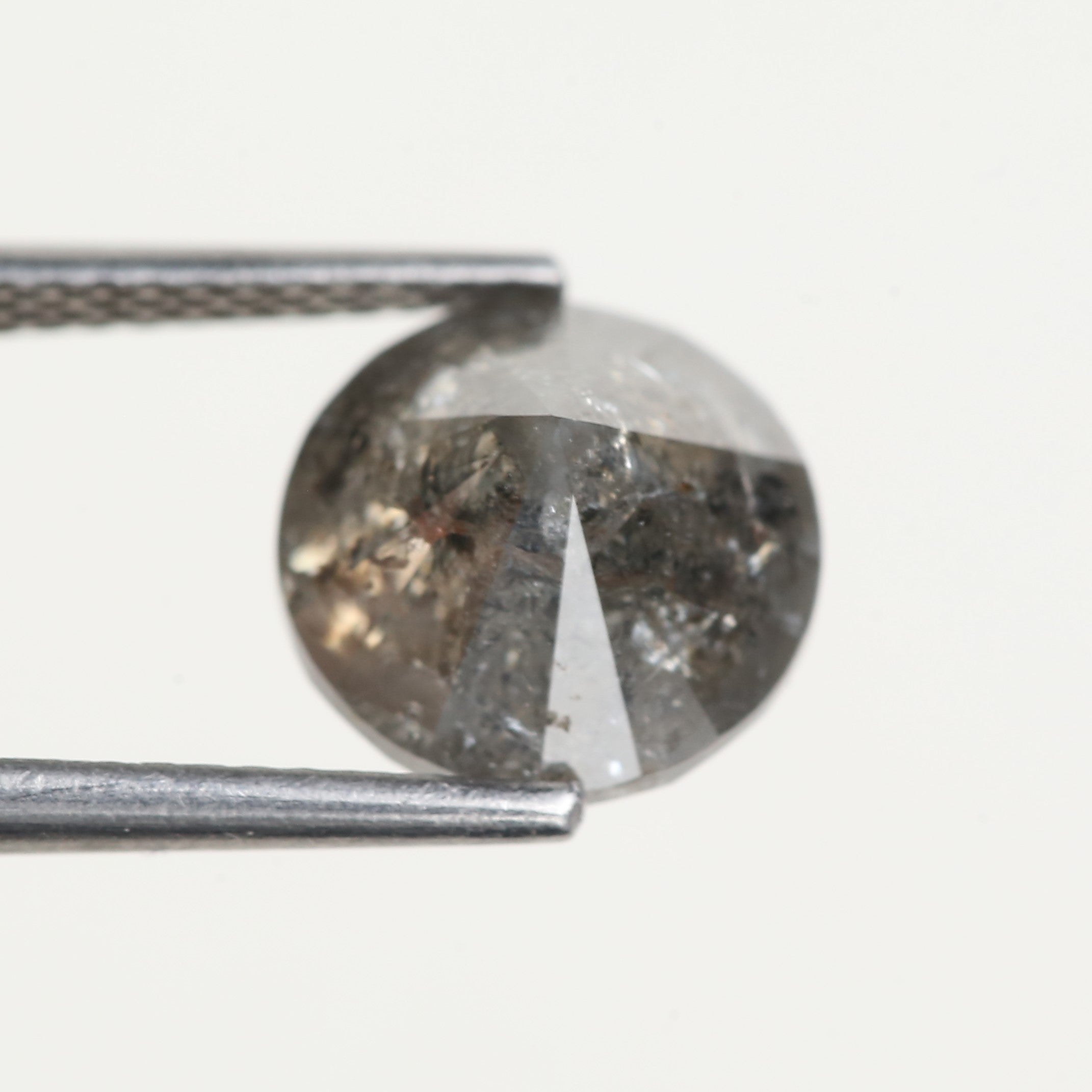 4 Carat Natural Grey Round Salt and Pepper Diamond 9 MM