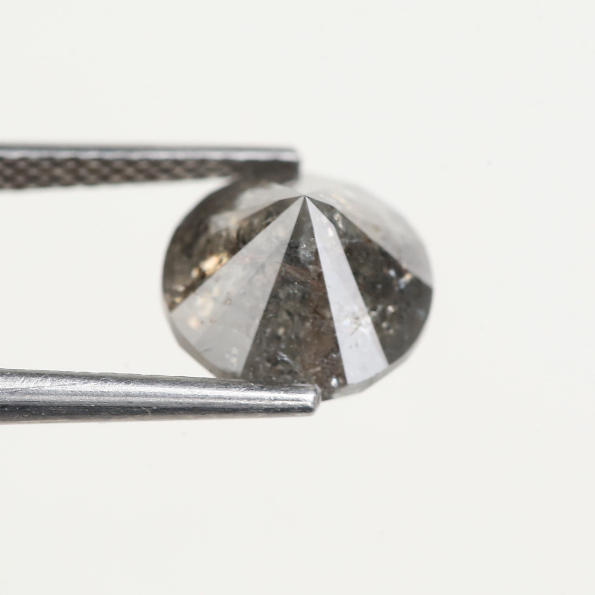 4 Carat Natural Grey Round Salt and Pepper Diamond 9 MM