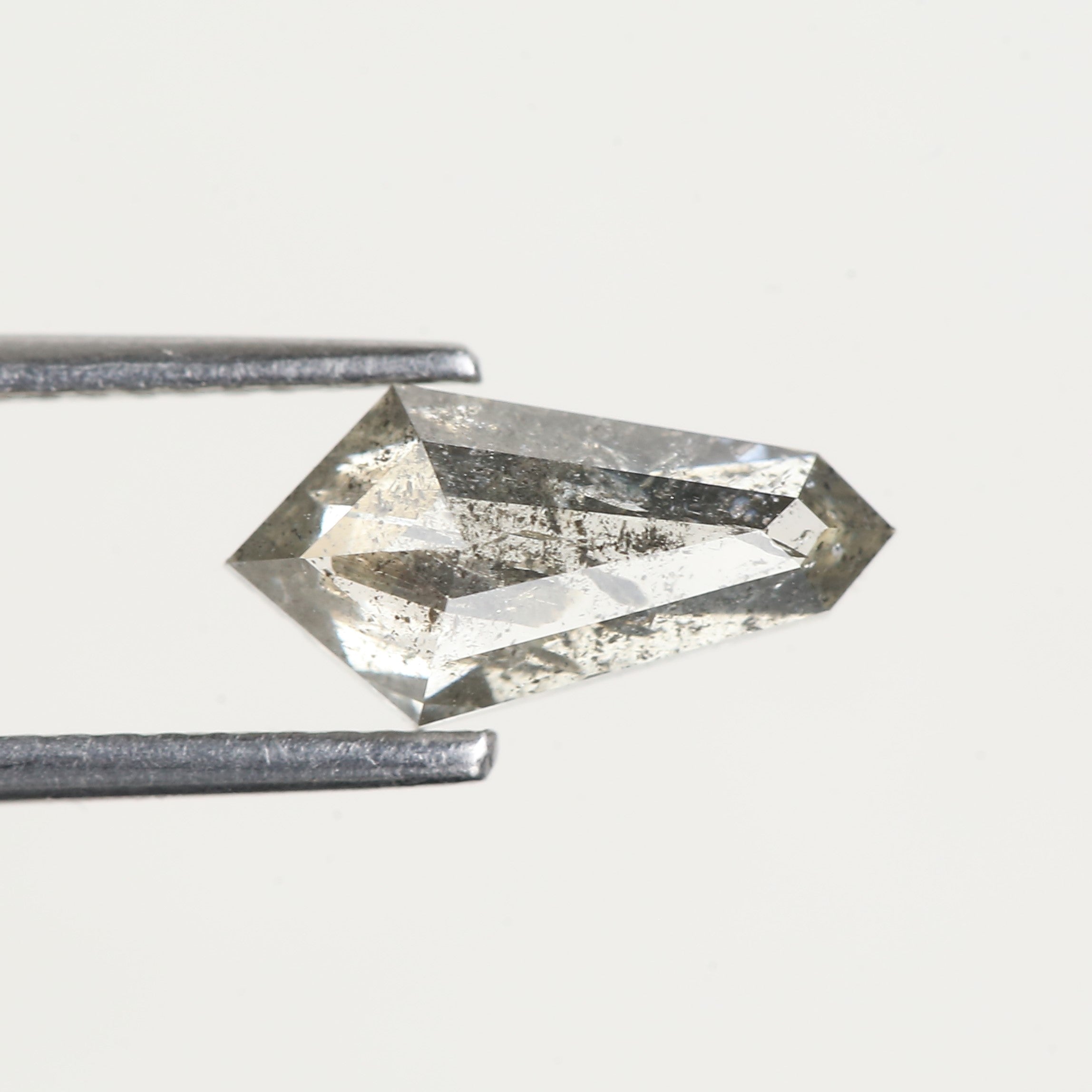 1.51 Carat Natural Kite Shape Salt and Pepper Diamond 11 MM