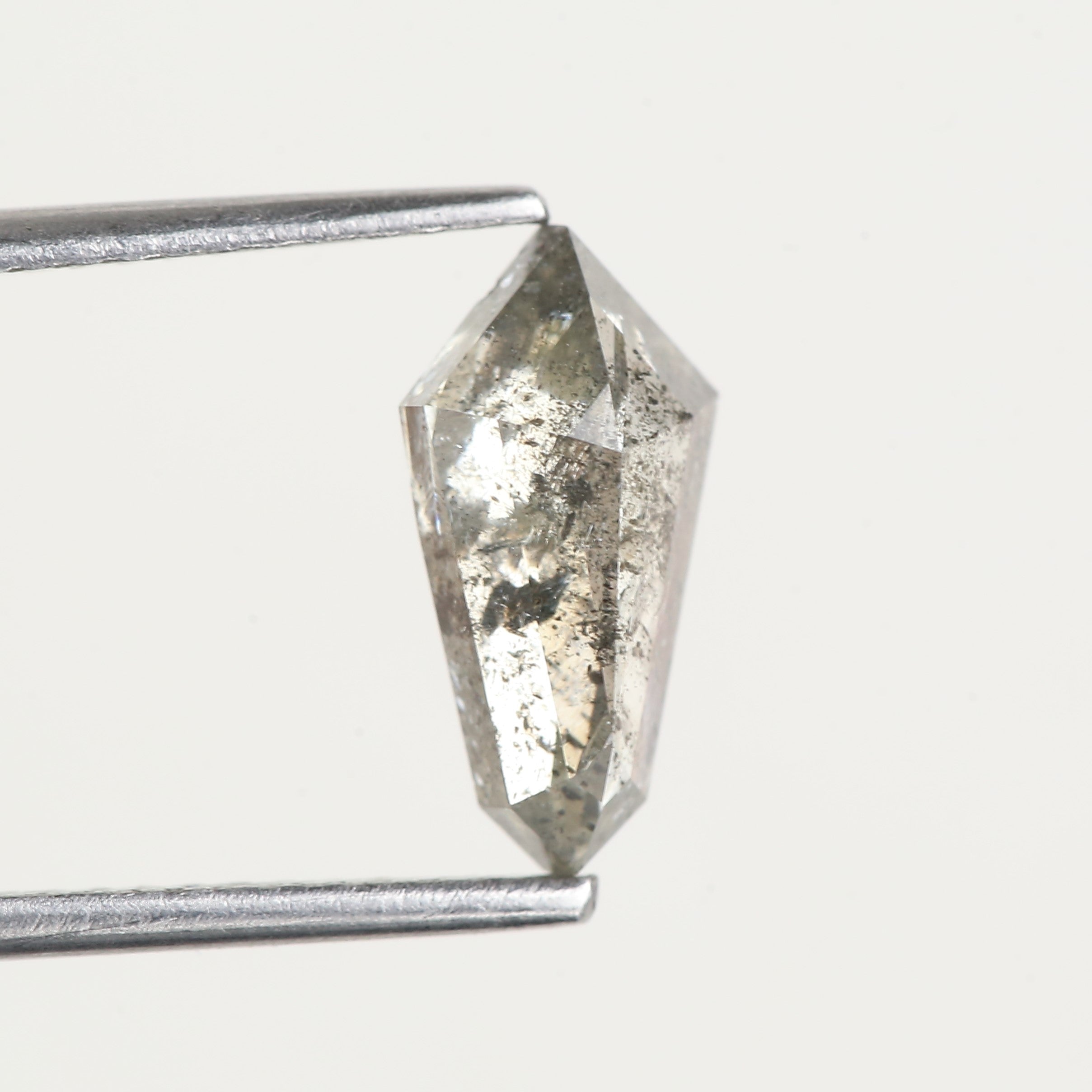1.51 Carat Natural Kite Shape Salt and Pepper Diamond 11 MM