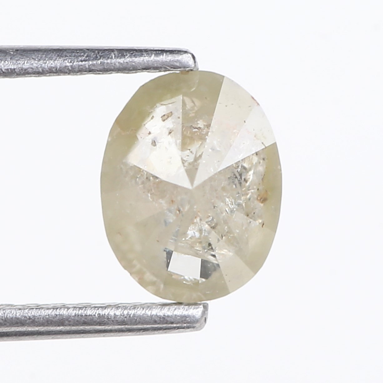 0.93 Carat Natural Salt And Pepper Diamond Oval Cut 7.17 MM