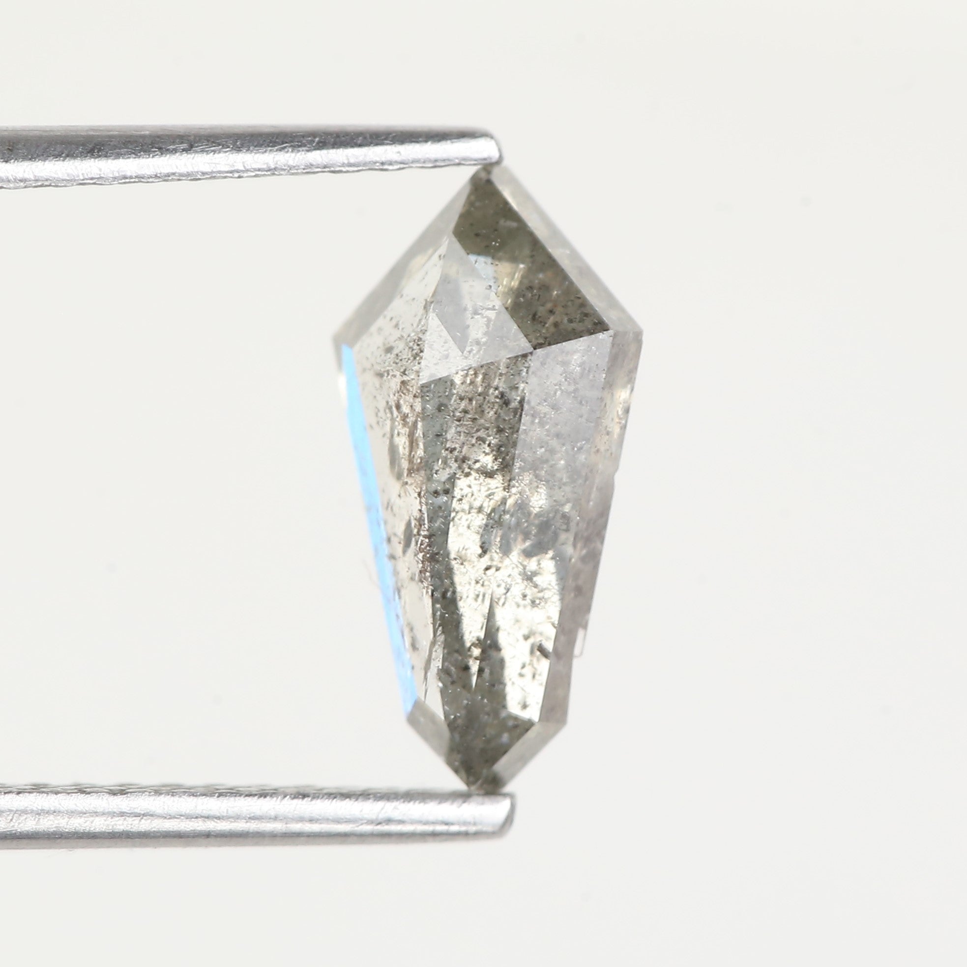1.51 Carat Natural Kite Shape Salt and Pepper Diamond 11 MM