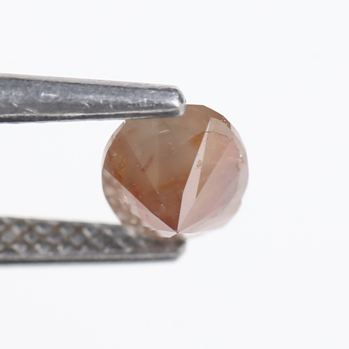 0.78 Carat Natural Salt And Pepper Peach Oval Cut Diamond 7.02 MM