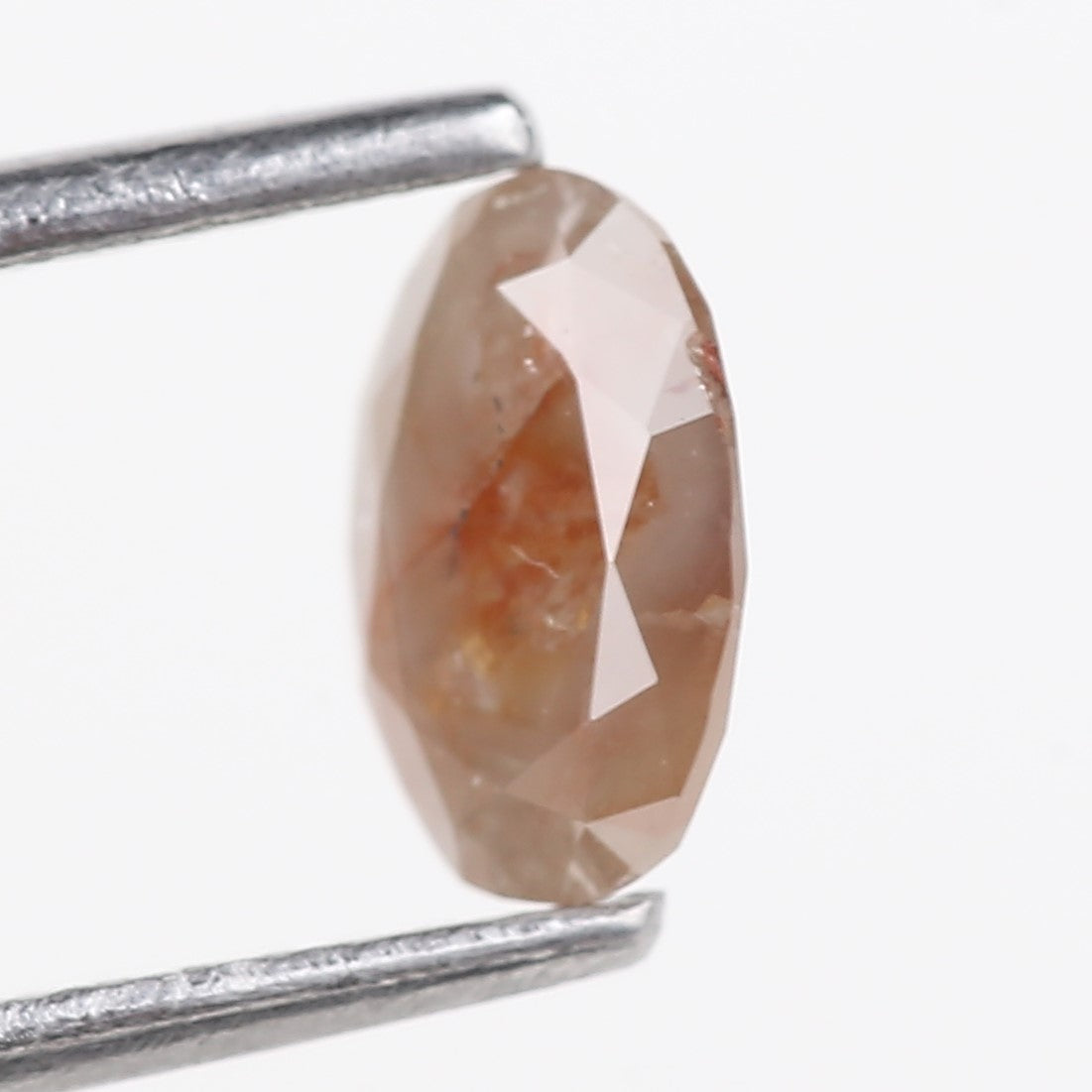 0.78 Carat Natural Salt And Pepper Peach Oval Cut Diamond 7.02 MM