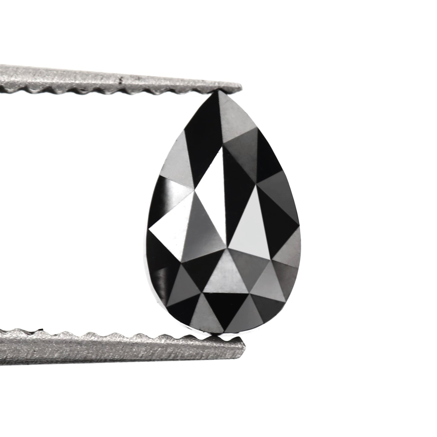 pear rose cut black diamond