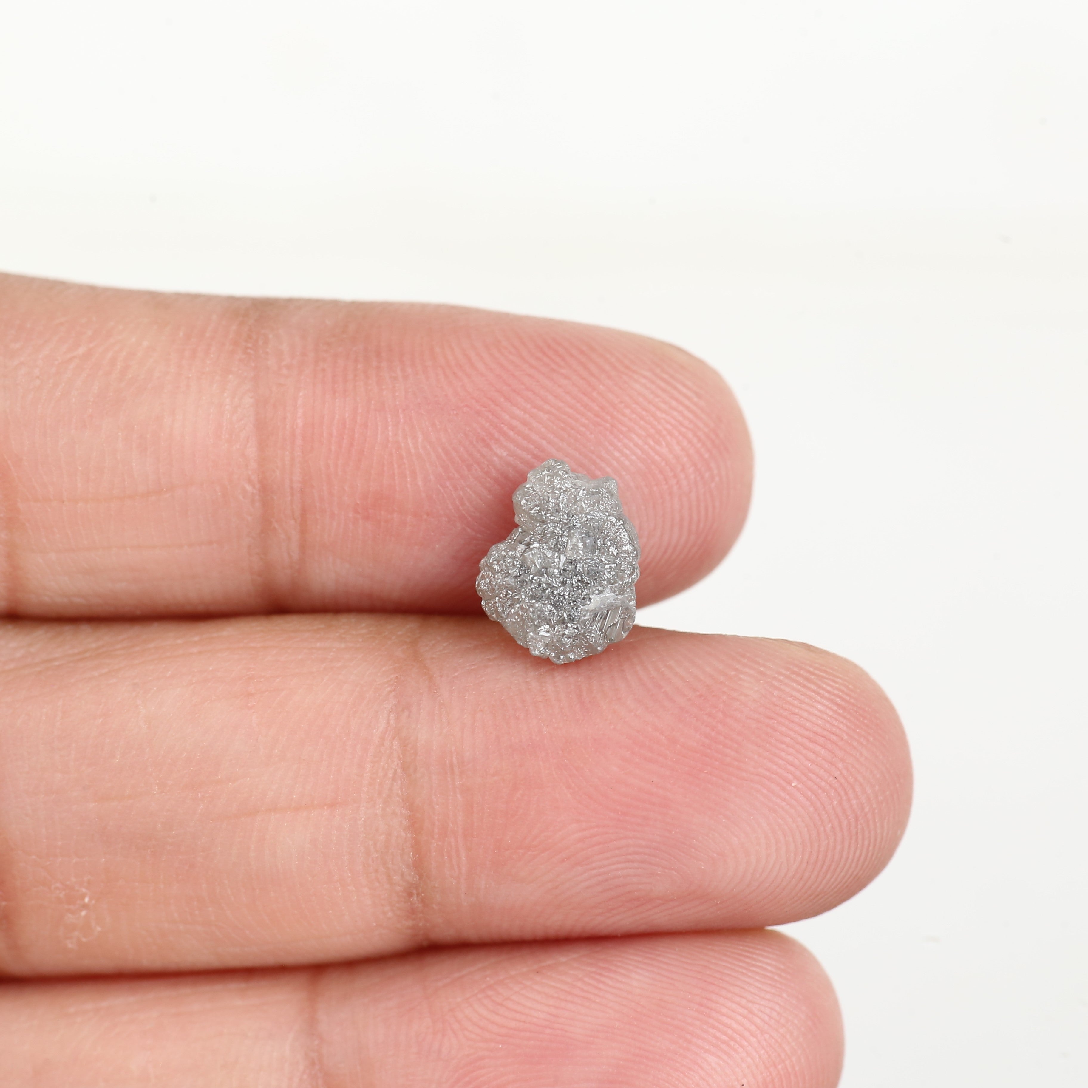 2.27 Ct Natural Grey Uncut Rough Diamond 9.5 MM