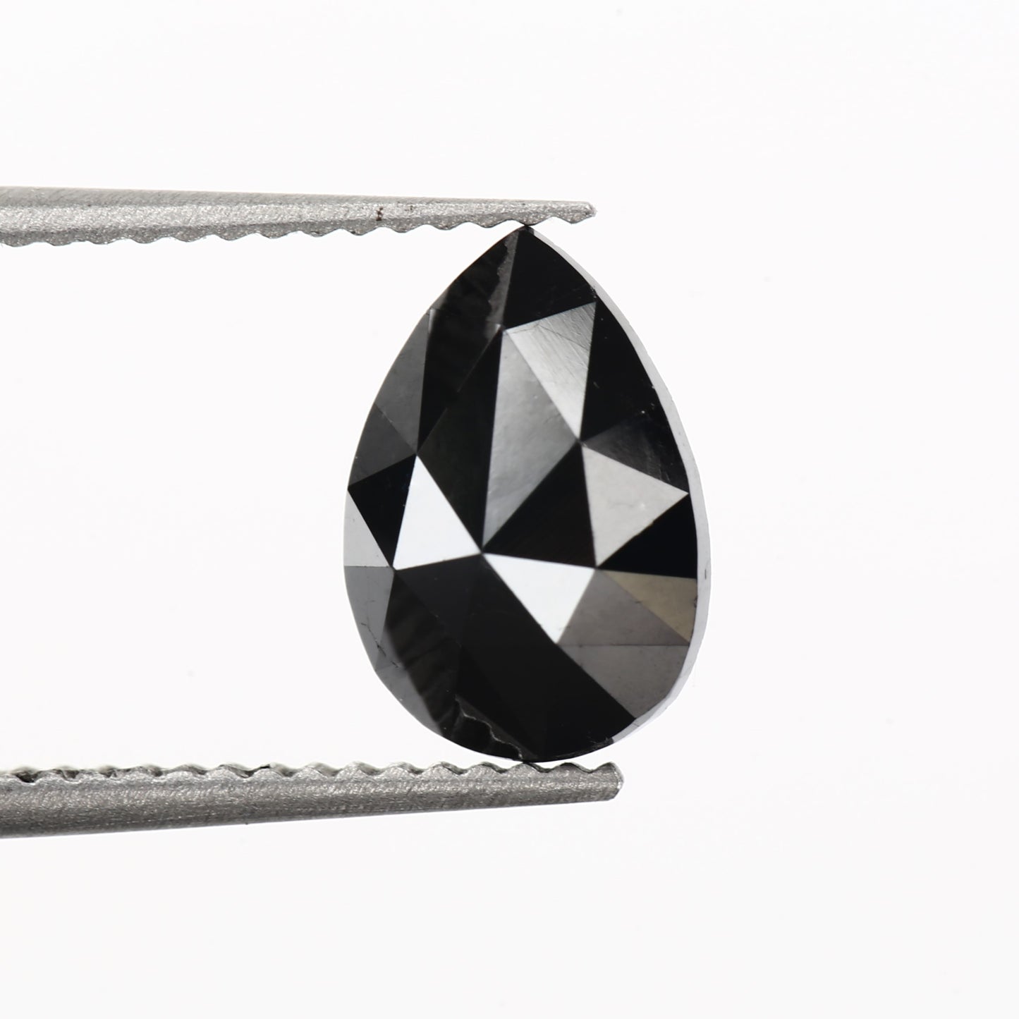 rose cut black diamond pear