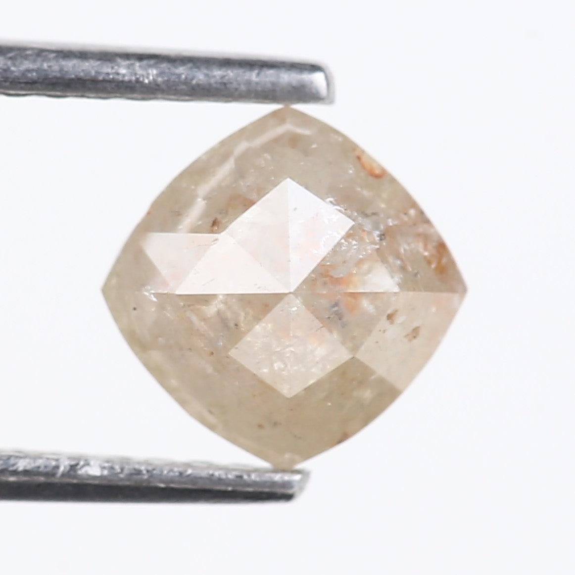 1.05 Carat Natural Salt And Pepper Brown Cushion Cut Loose Diamond 6.12 MM