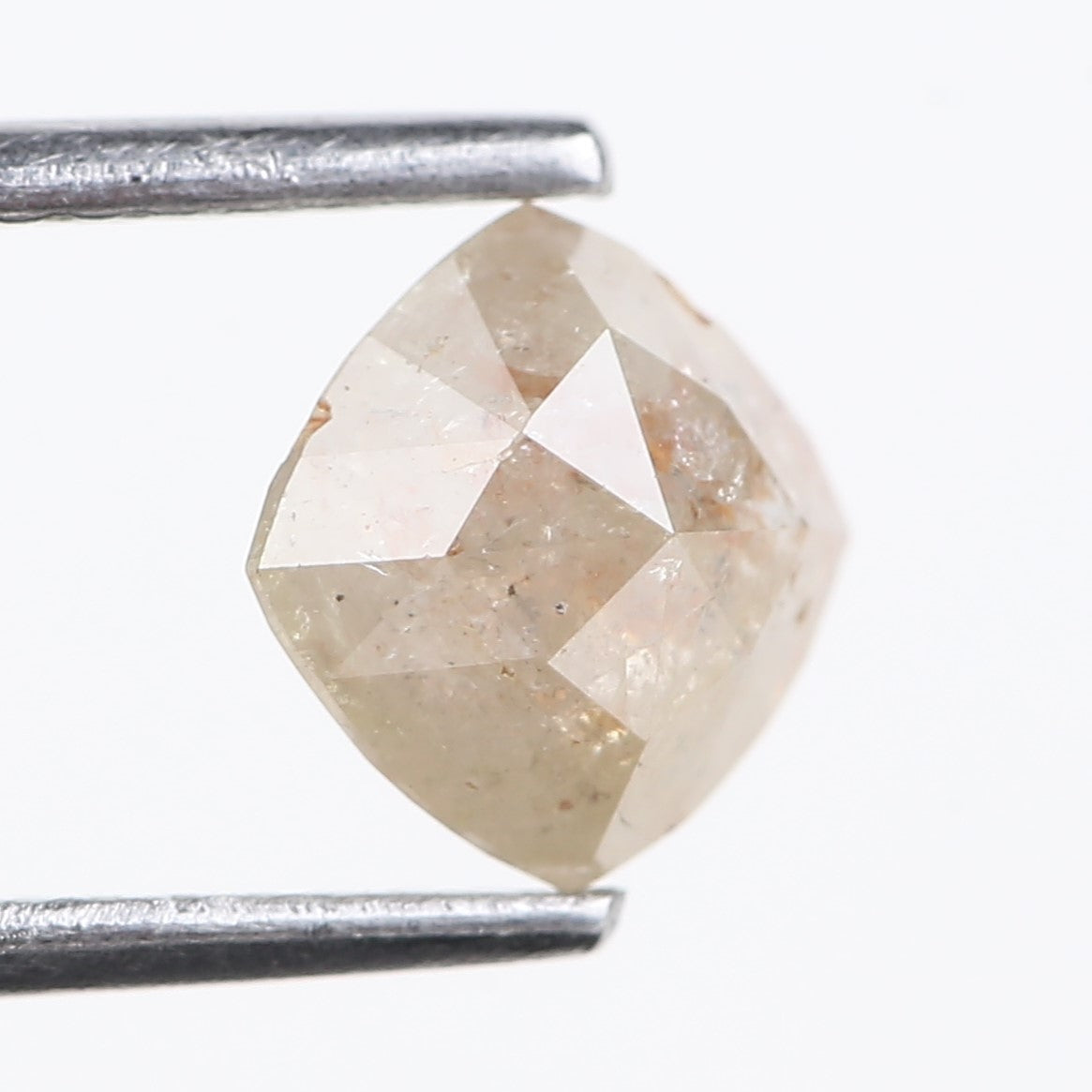 1.05 Carat Natural Salt And Pepper Brown Cushion Cut Loose Diamond 6.12 MM