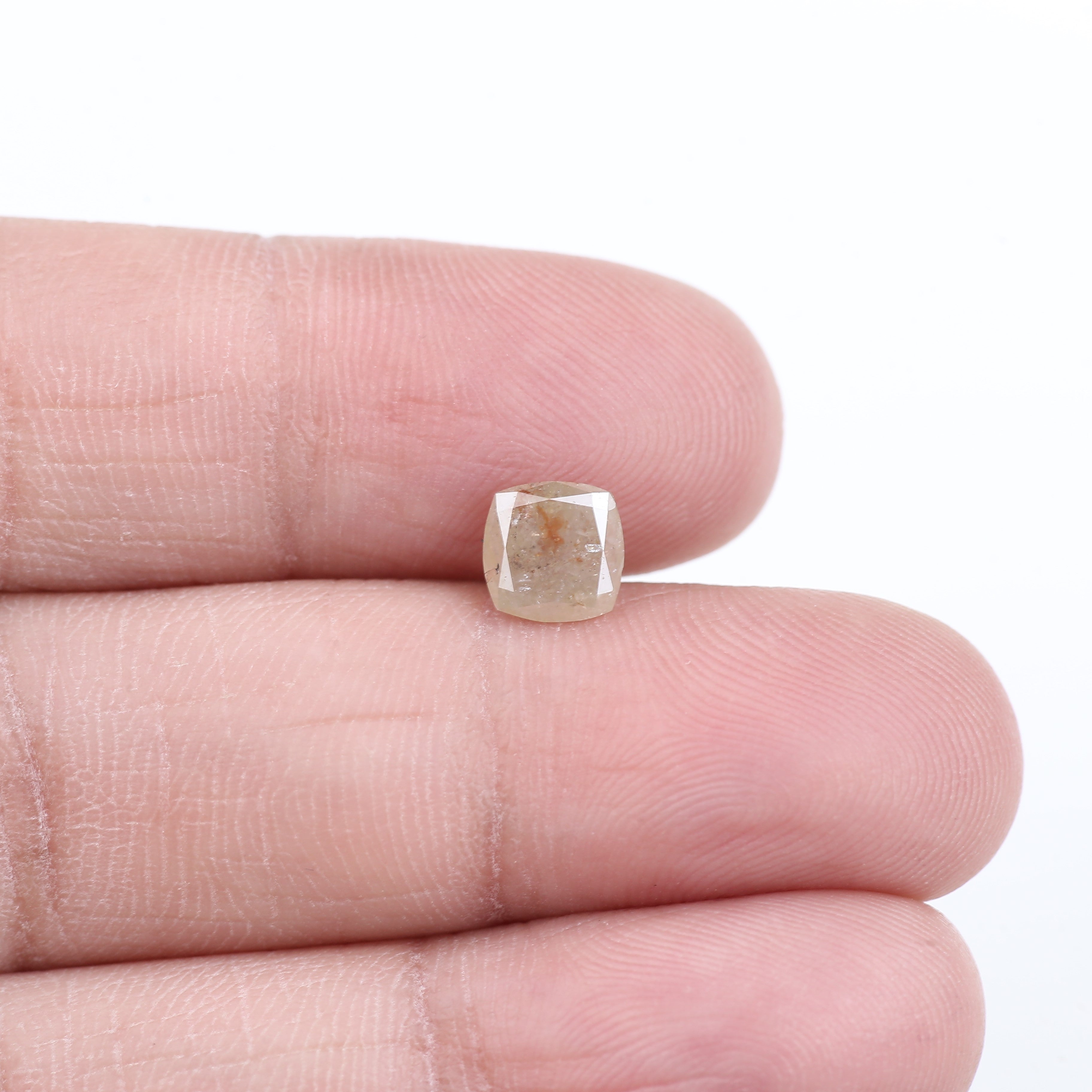 1.05 Carat Natural Salt And Pepper Brown Cushion Cut Loose Diamond 6.12 MM