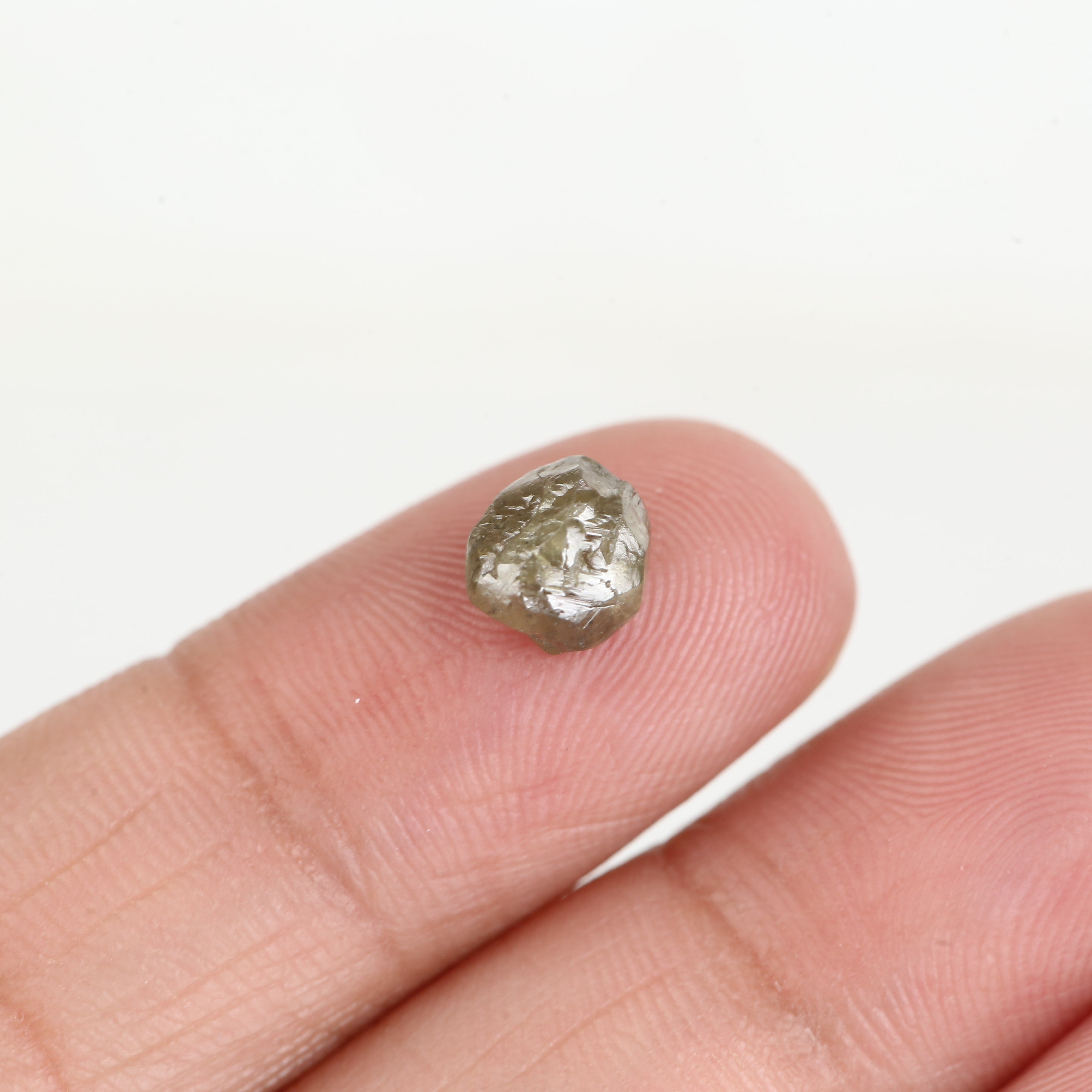 1.49 Carat Champagne Brown Real Rough Uncut Loose Diamond 6.90 MM
