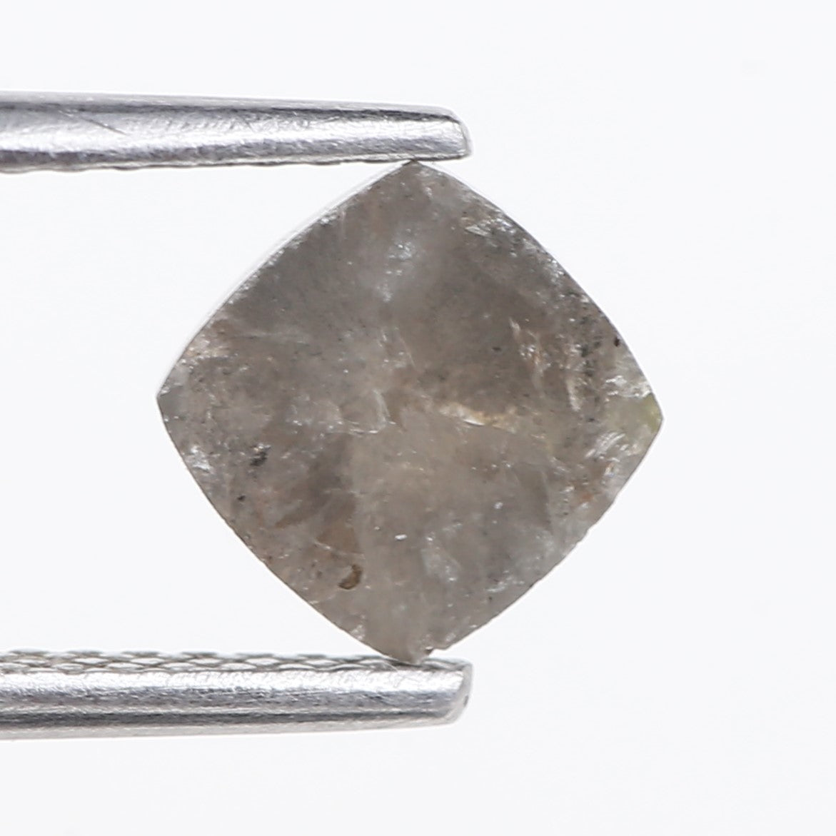 1.12 Carat Natural Salt And Pepper Grey Cushion Cut Loose Diamond 5.98 MM