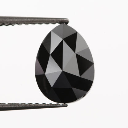 pear cut black diamond fancy