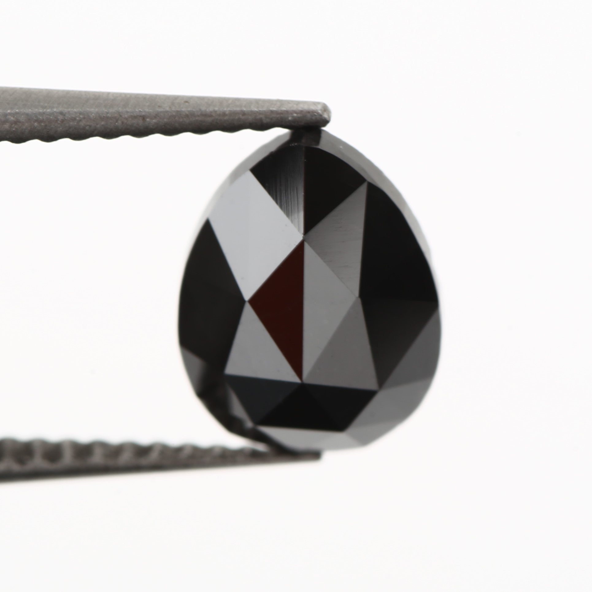 pear black diamond ring