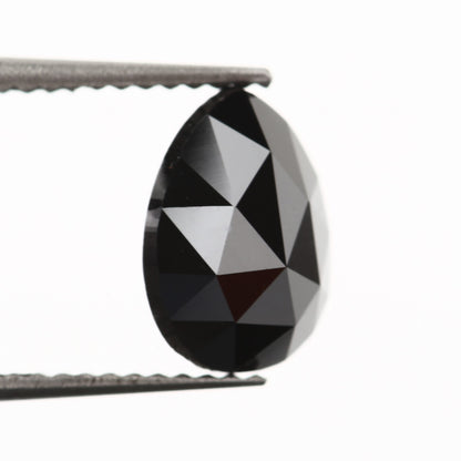 1.81 Carat Pear Rose Cut Fancy Natural Black Diamond - Blackdiamond