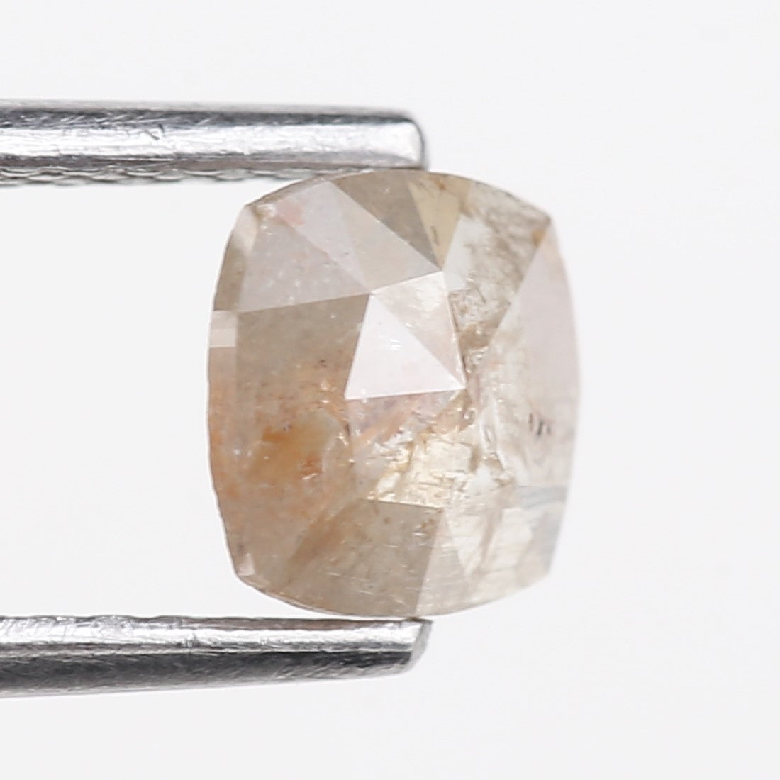 0.55 Carat Natural Salt And Pepper Light Brown Cushion Cut Loose Diamond 5.72 MM