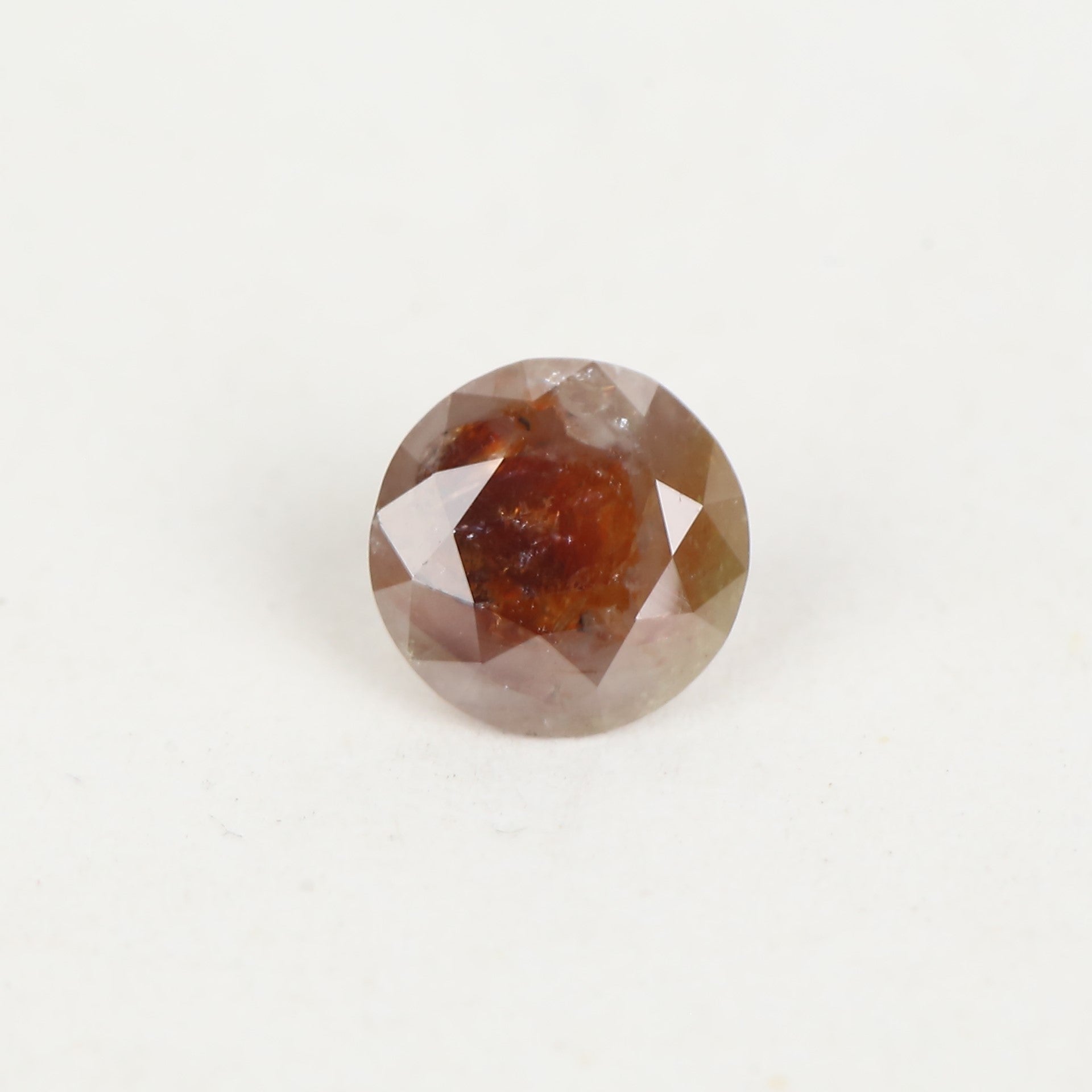 1.33 Carat Natural Round Red Brown Diamond 6.88 MM