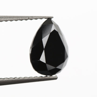 natural pear black diamond