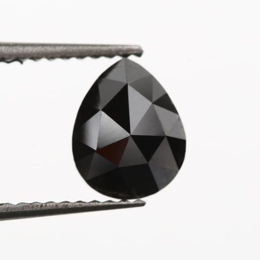 pear black rose cut diamond