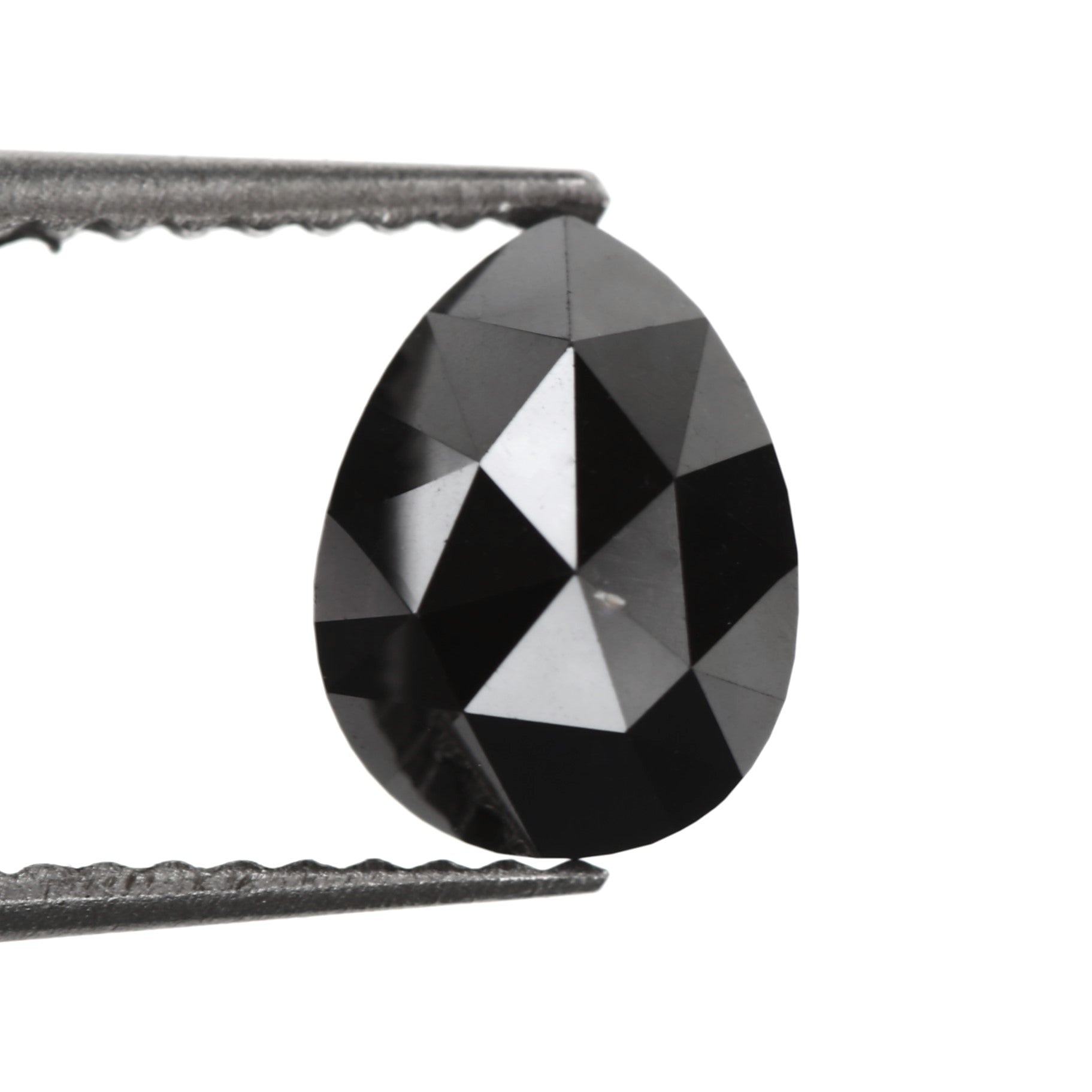 pear rose cut black diamond