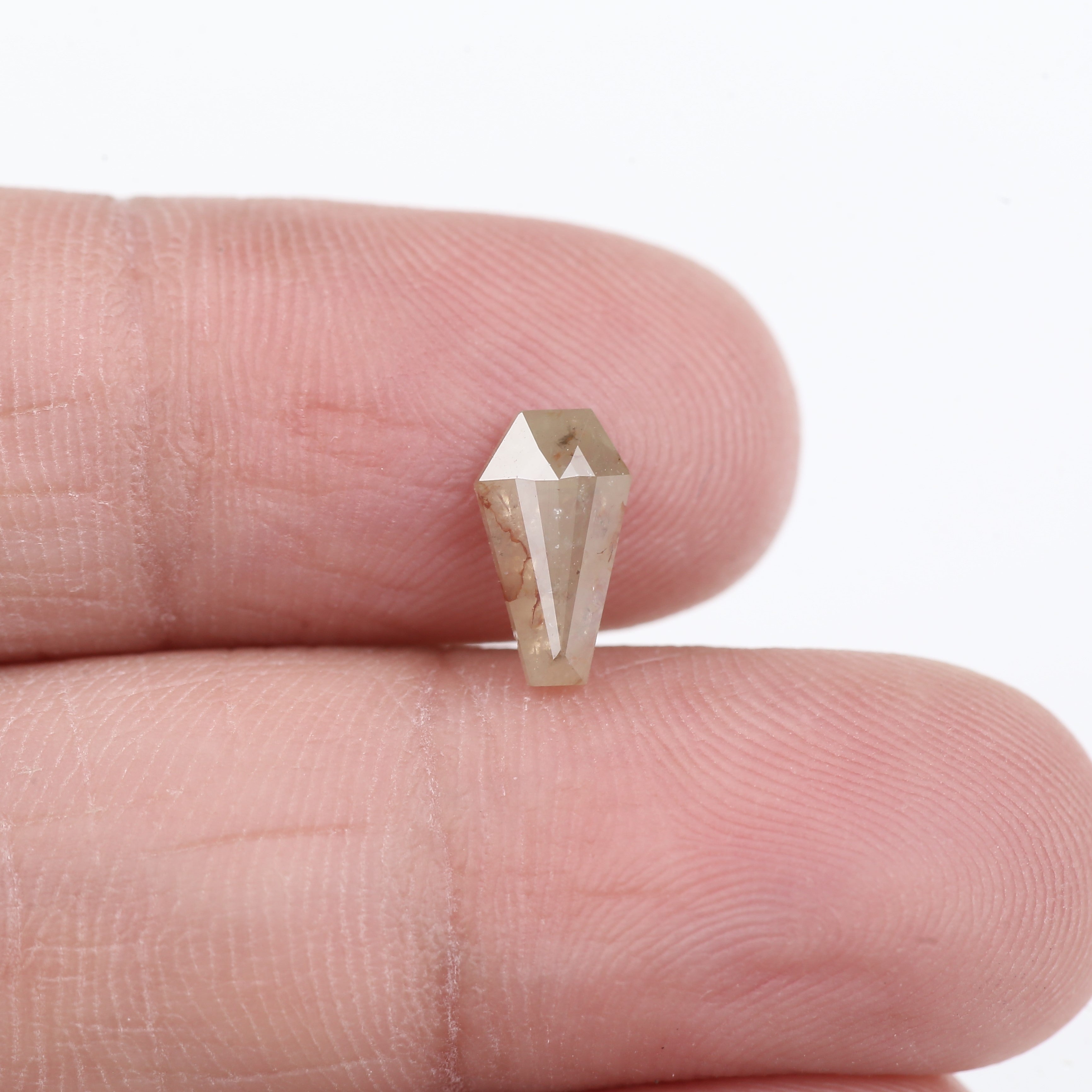 0.93 Carat Natural Salt And Pepper Coffin Diamond For Fantasy Cut Ring