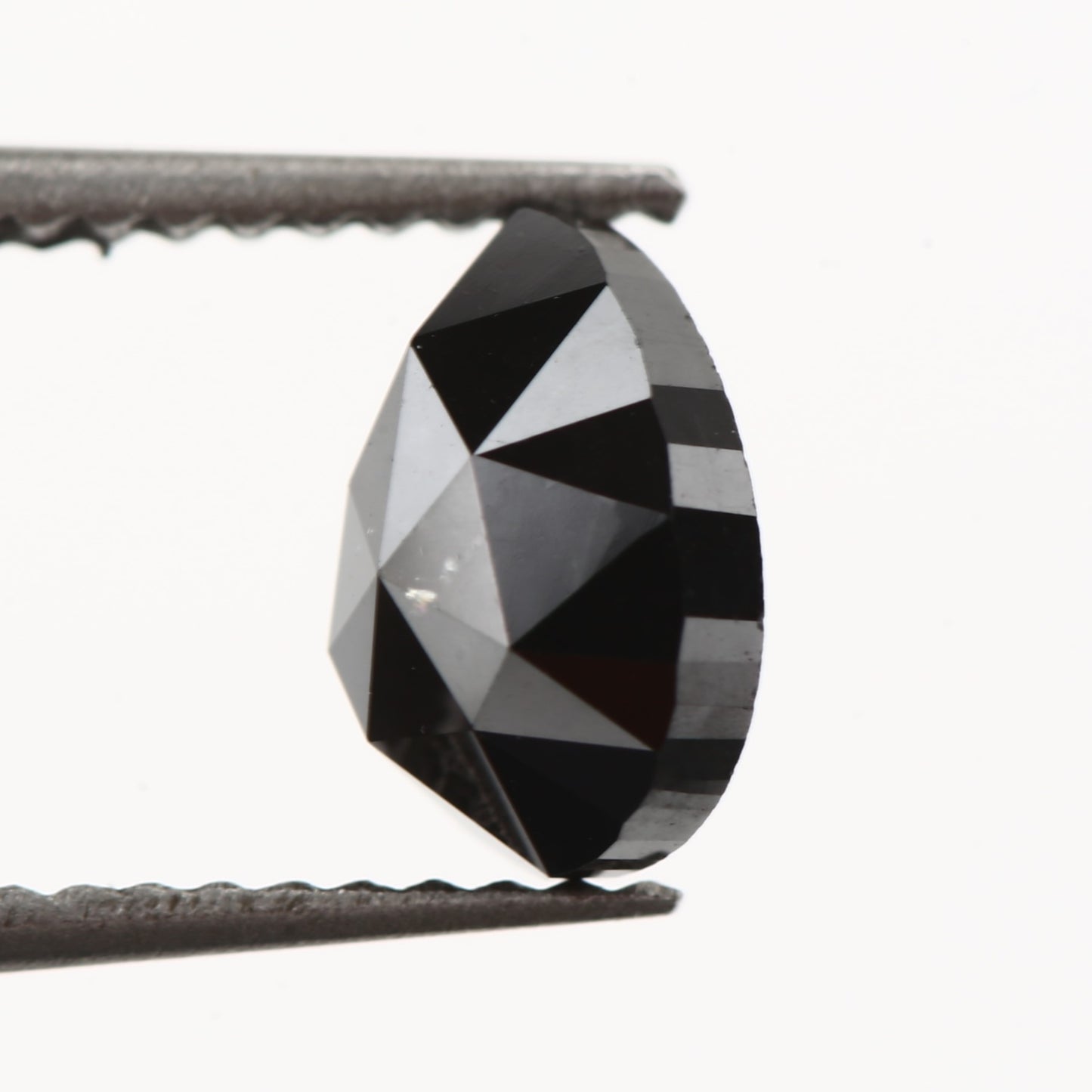 1.29 Carat Pear Rose Cut Fancy Natural Black Diamond - Blackdiamond