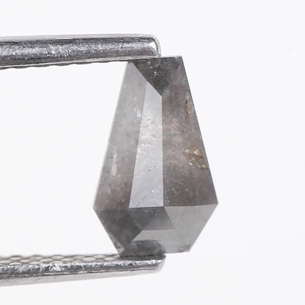 0.68 Carat Natural Salt And Pepper Grey Coffin Cut Loose Diamond 7.73 MM