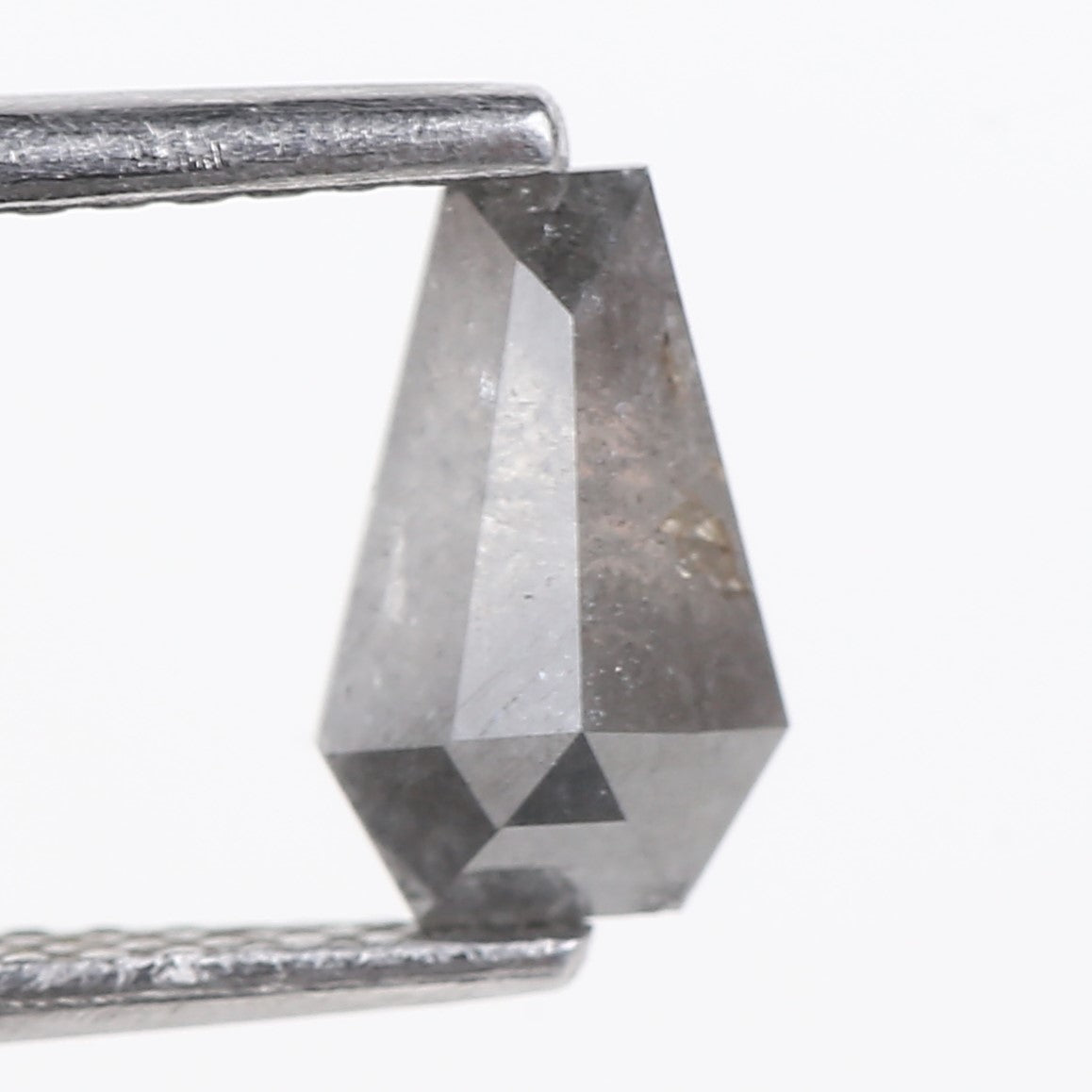 0.68 Carat Natural Salt And Pepper Grey Coffin Cut Loose Diamond 7.73 MM