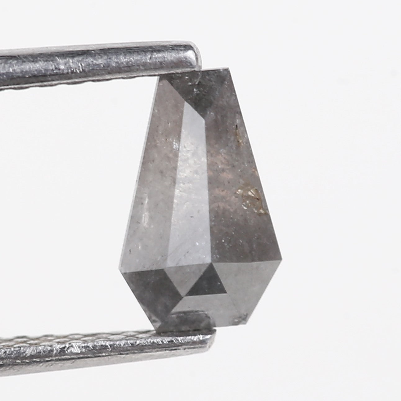 0.68 Carat Natural Salt And Pepper Grey Coffin Cut Loose Diamond 7.73 MM