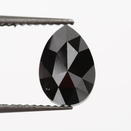 2ct pear black diamond