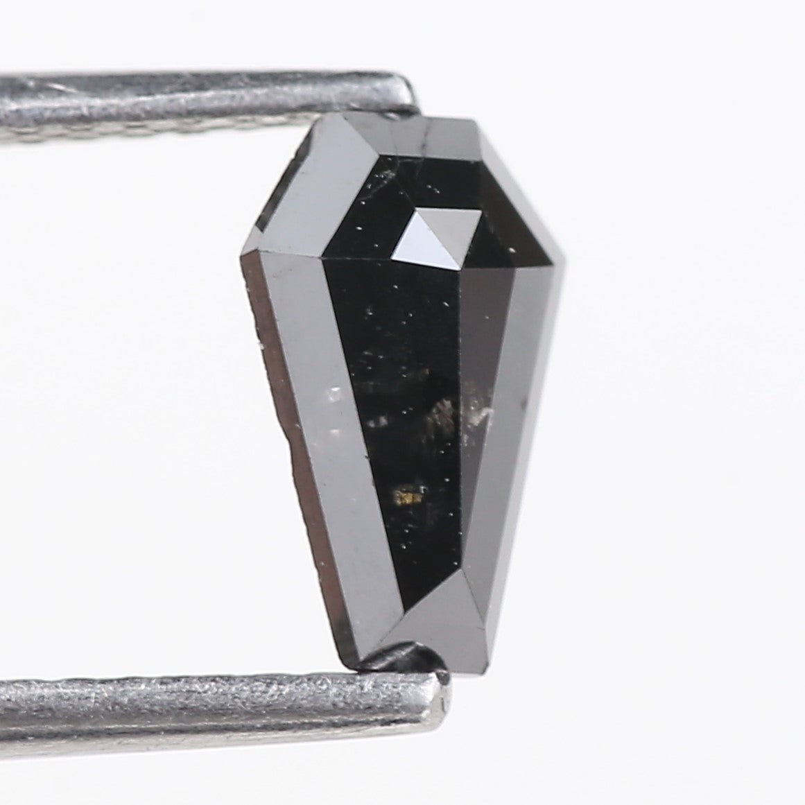 0.70 Carat Natural Salt And Pepper Coffin Cut Loose Diamond 8.21 MM