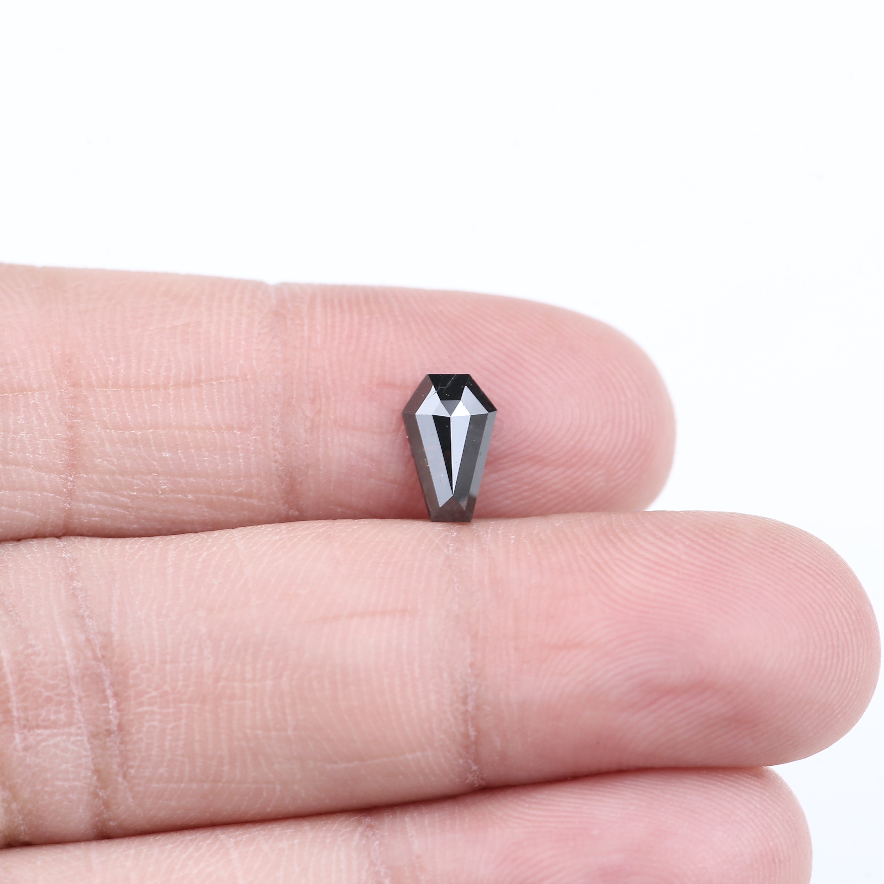 0.70 Carat Natural Salt And Pepper Coffin Cut Loose Diamond 8.21 MM