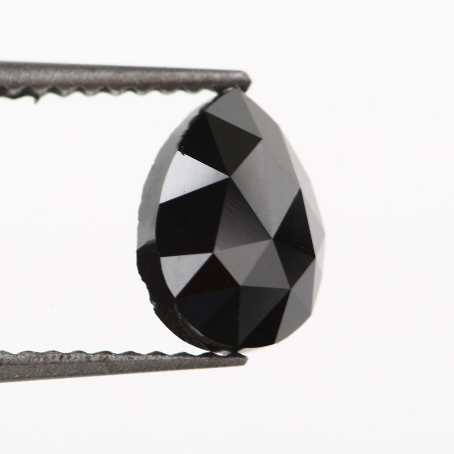 1.47 Carat Pear Rose Cut Fancy Natural Black Diamond - Blackdiamond