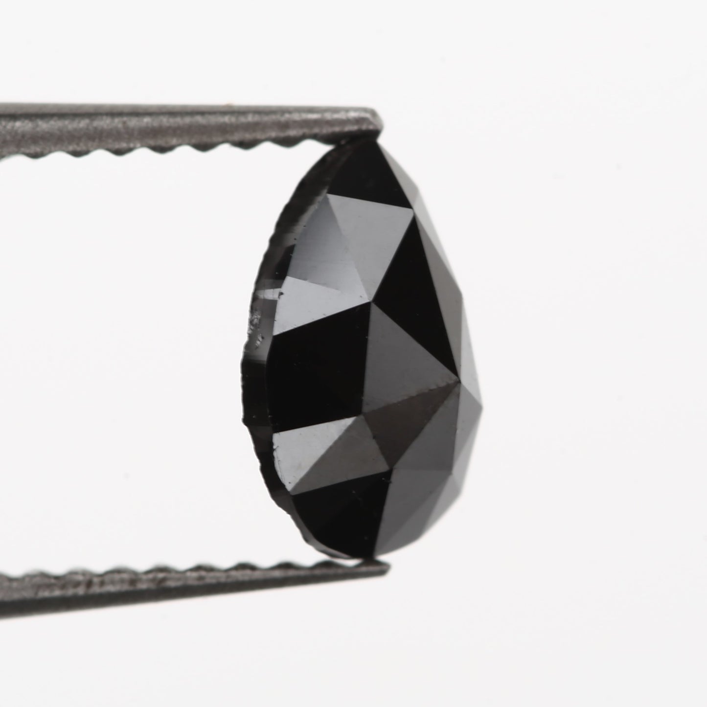 1 Carat Pear Rose Cut Fancy Natural Black Diamond - Blackdiamond