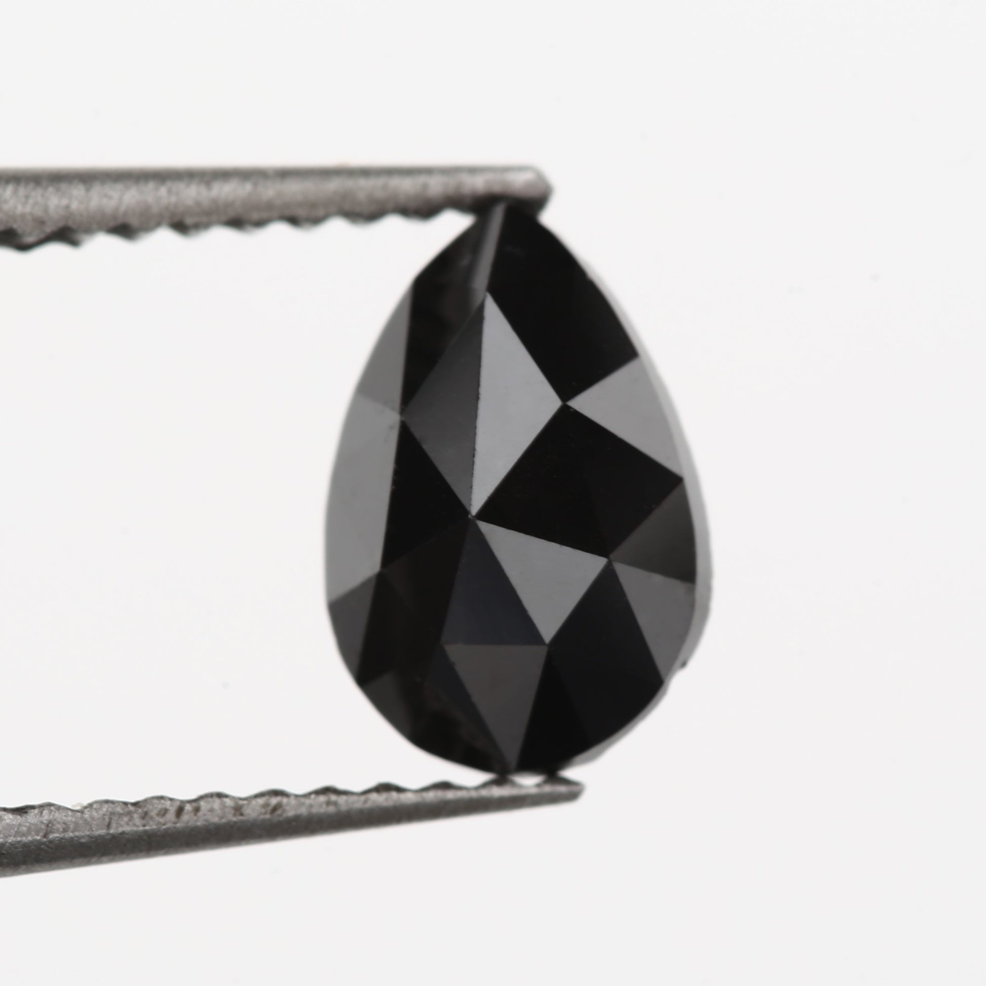 1 Carat Pear Rose Cut Fancy Natural Black Diamond - Blackdiamond