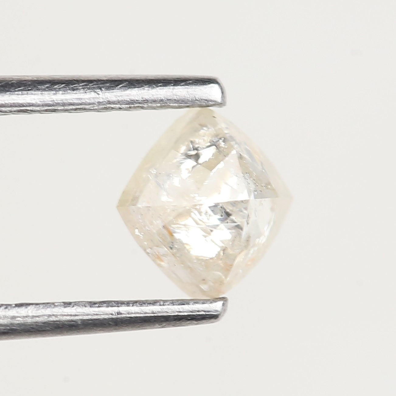 0.49 Carat Square Cushion White Diamond Salt and Pepper 4.4 MM