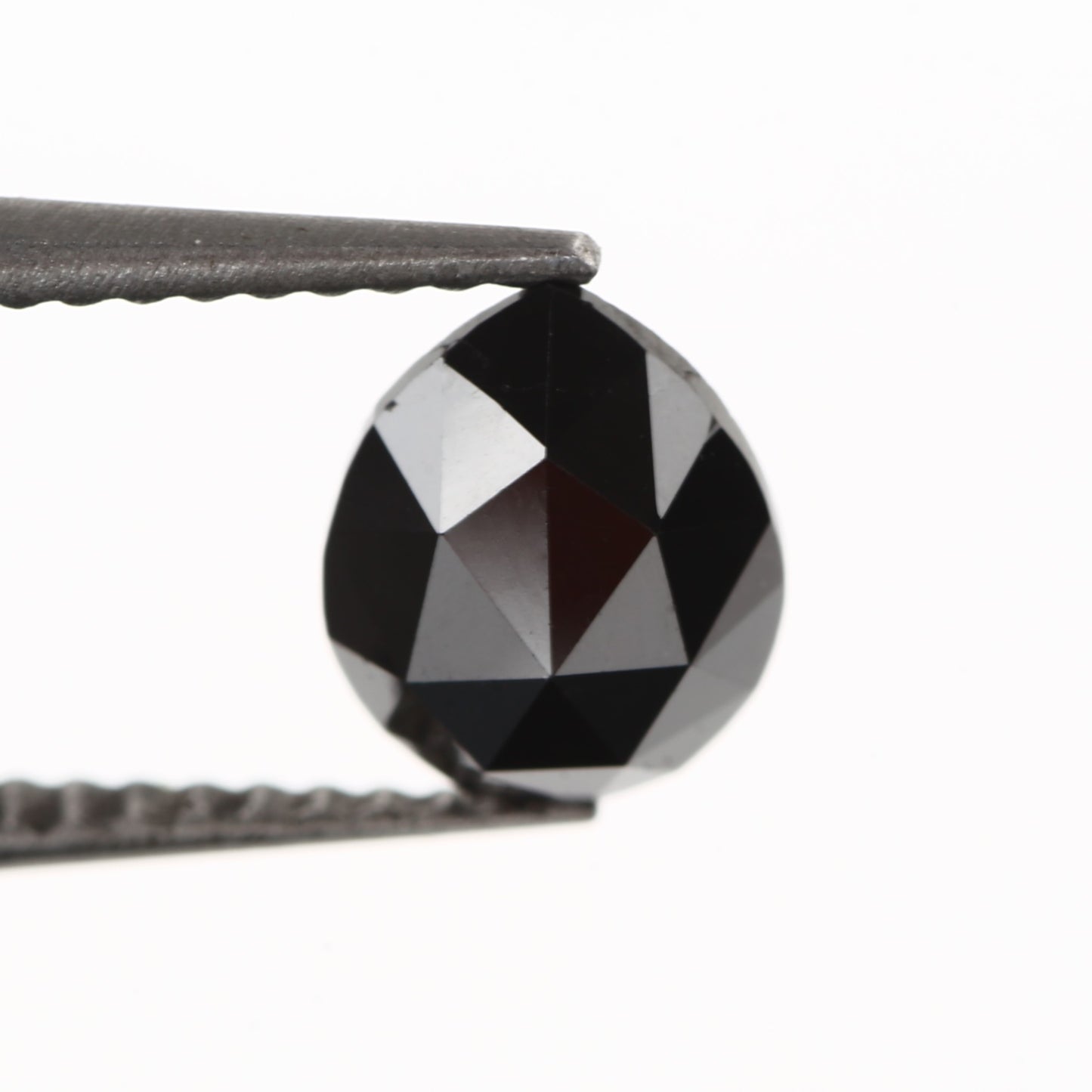 rose cut black diamond pear