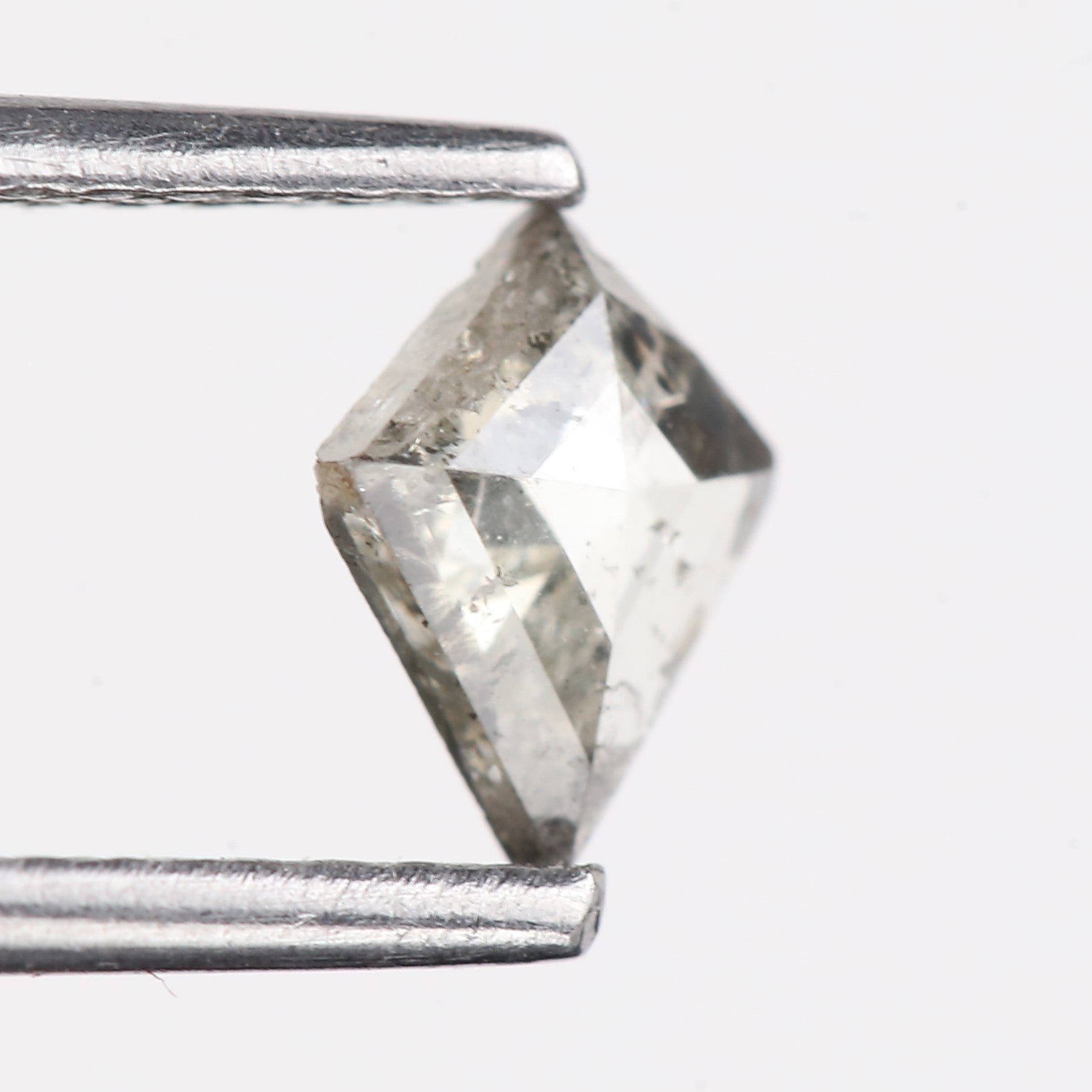 0.33 Carat Natural Kite Shape Gray Salt And Pepper Diamond 6.21 MM