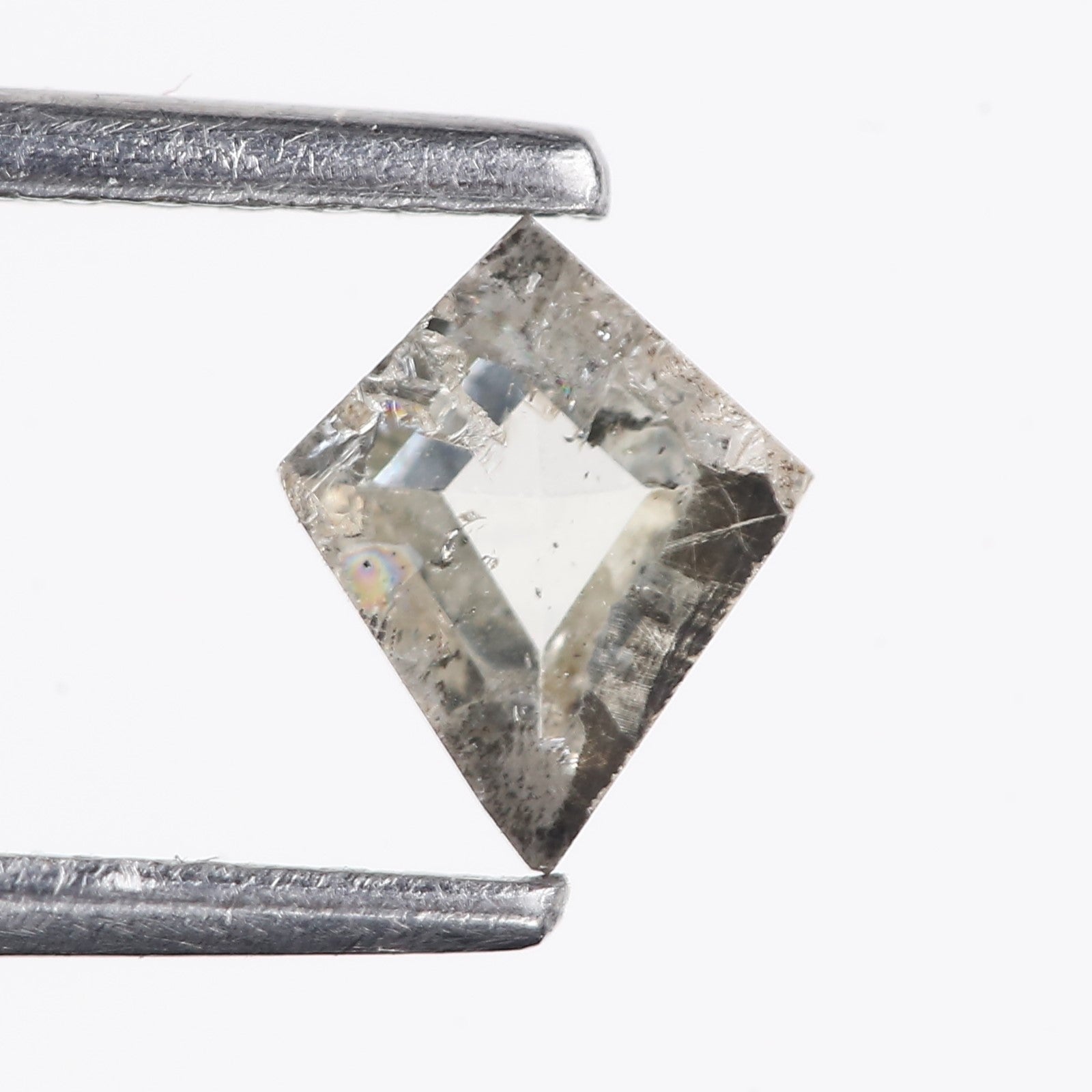 0.33 Carat Natural Kite Shape Gray Salt And Pepper Diamond 6.21 MM
